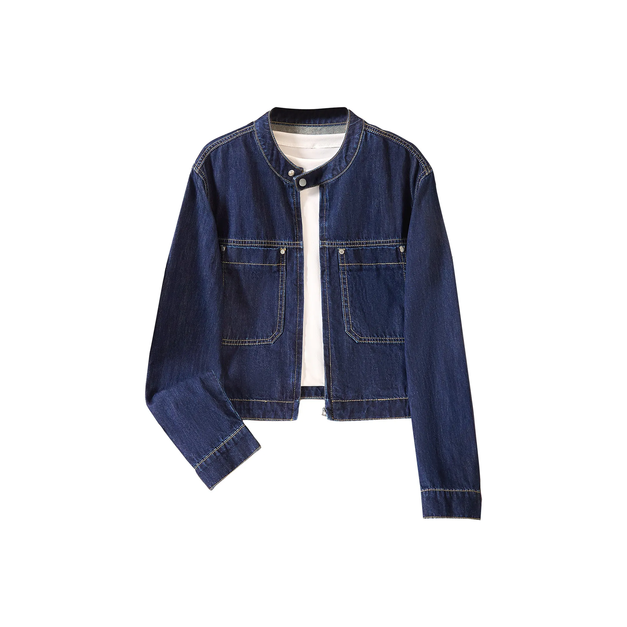 TOUCH Темно-синий женский джинсовые куртки