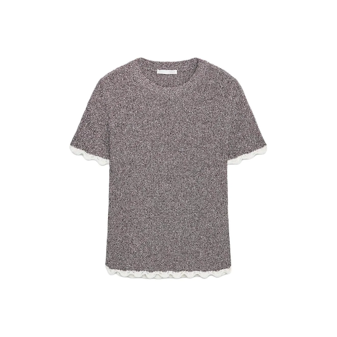 ZARA Deep баклажаново-фиолетовые женские T-рубашки