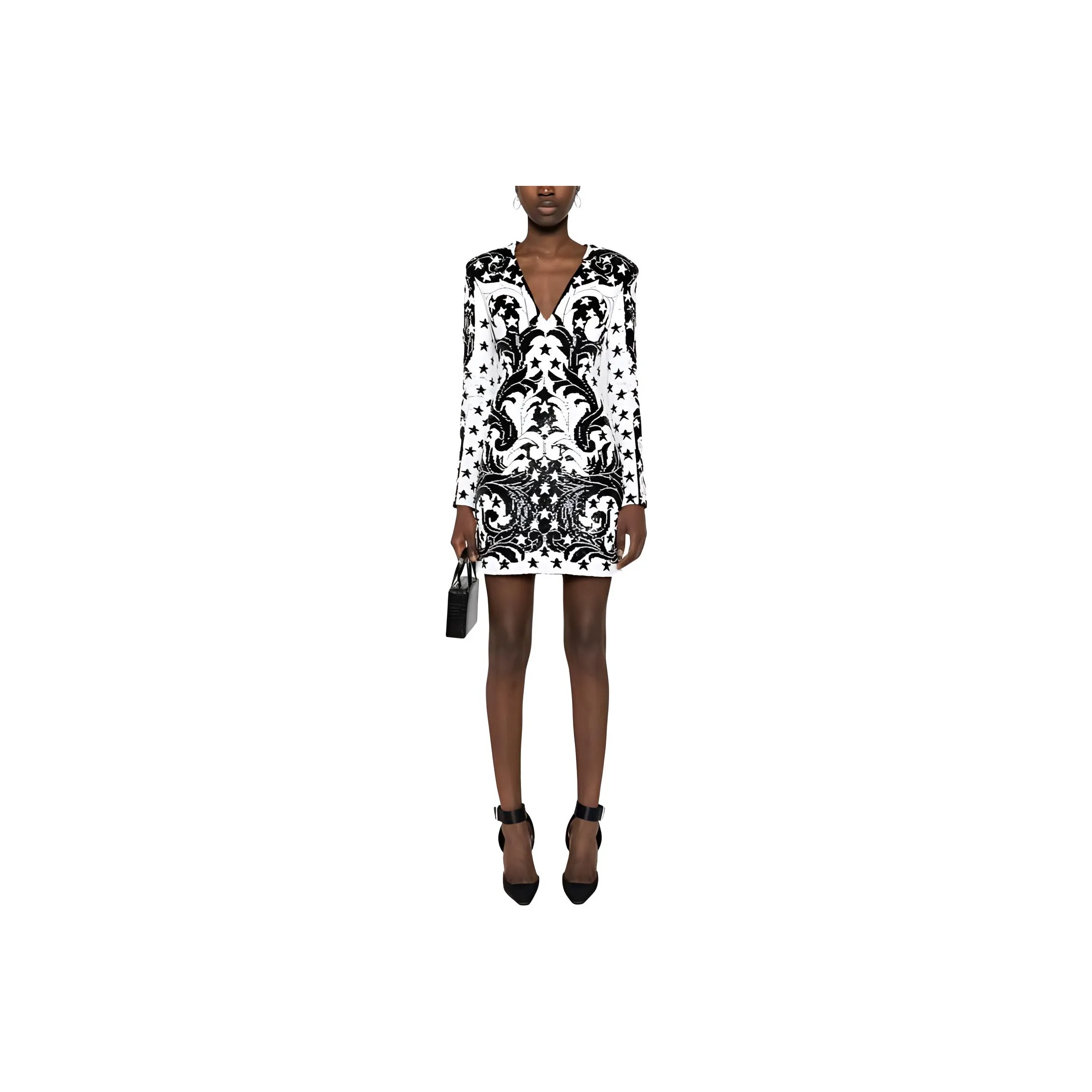 BALMAIN Long-Sleeved Dresses Women's Black