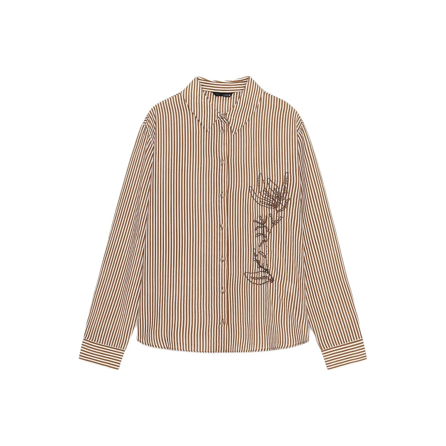 ZARA Коричневый Телесный Женские Рубашки