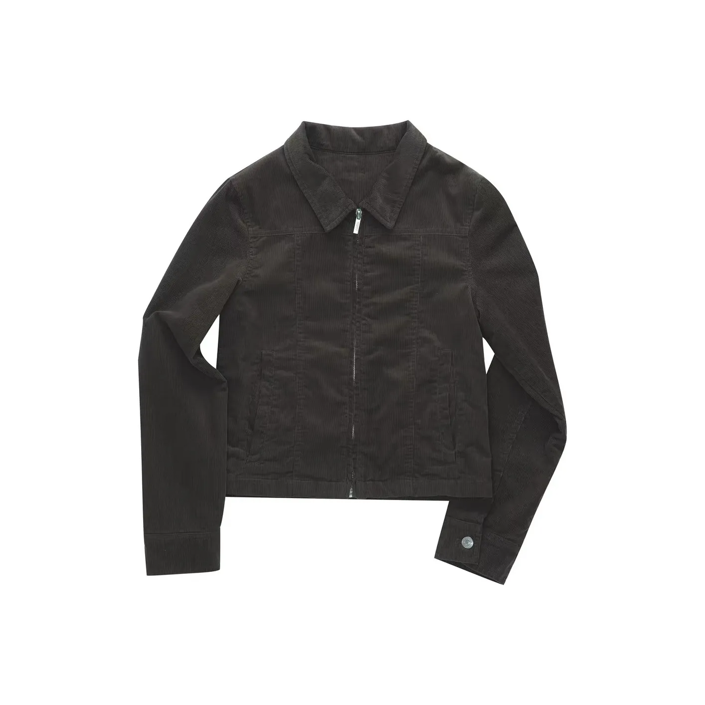 KKX Коричневый Зеленый Женский Бархатный Куртка