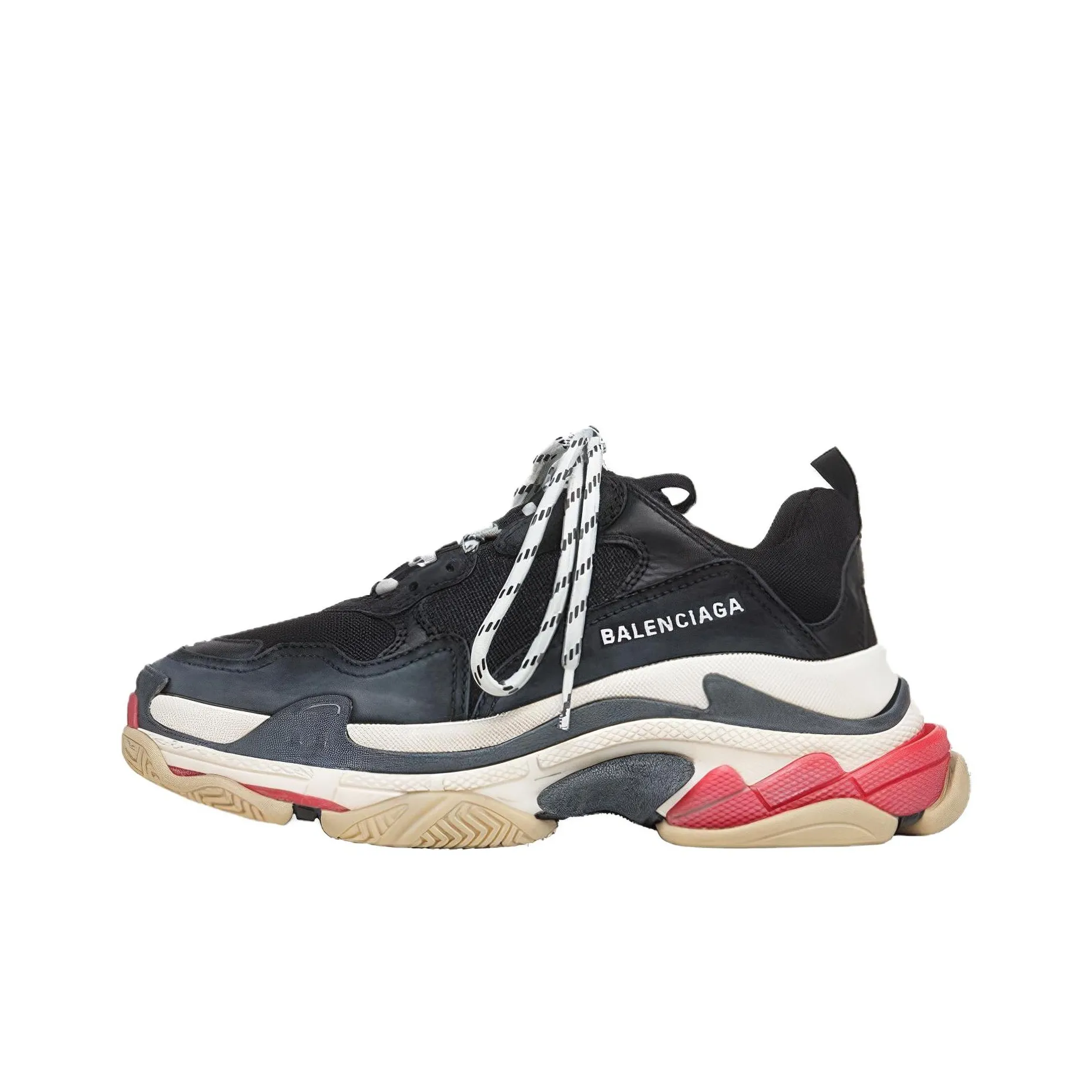 Balenciaga Triple S Chunky Sneakers Women's Low Top Black