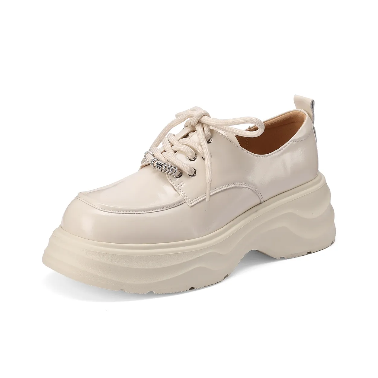 FMM Лоферы Женские Универсальный Британский стиль Обувь без подкладки 2025 Fall Преппи JK Обувь Deep Палец Женские