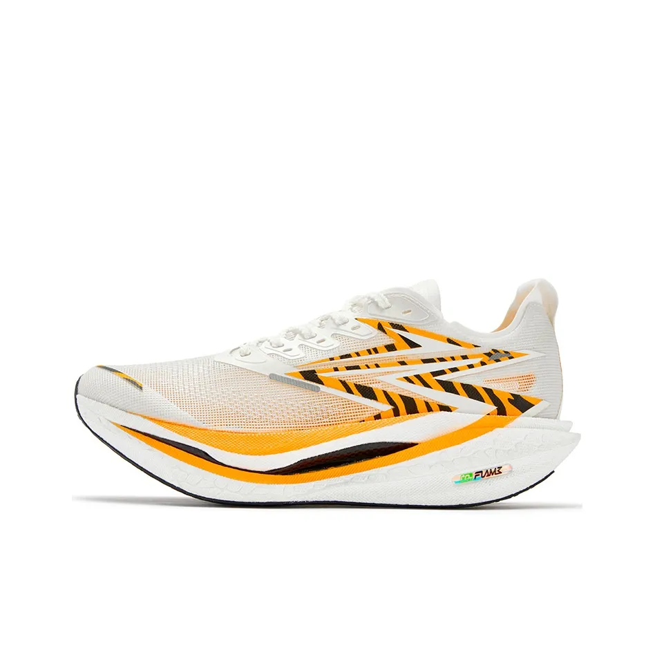 361° Амортизация устойчивость к истиранию дышащий низ карбоновая плита повседневная беговая обувь унисекс флуоресцентный лазерный оранжевый