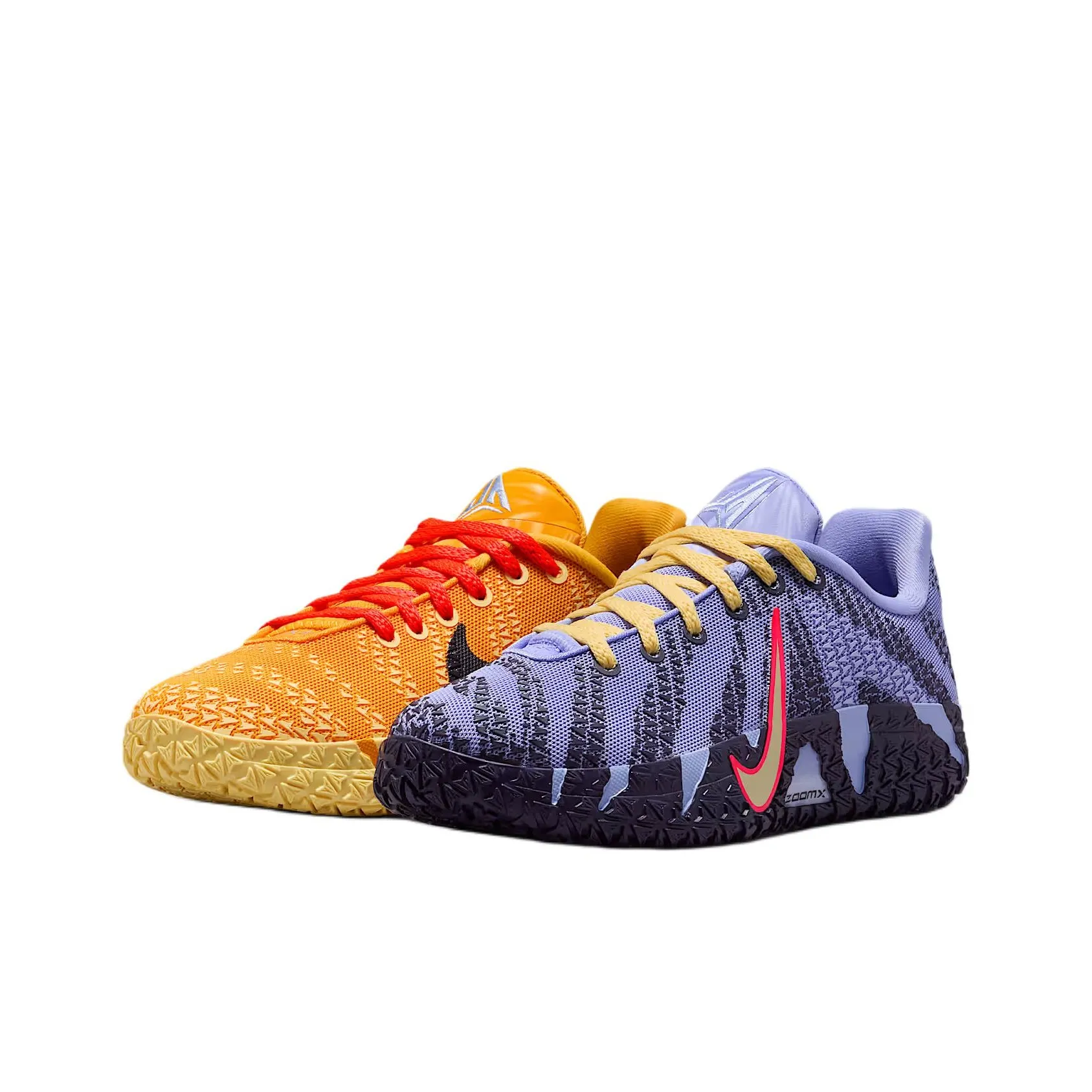 Nike Ja Morant 3 Устойчивый к истиранию Низкий Топ Детские Баскетбольные Кроссовки Желтые Подростковые