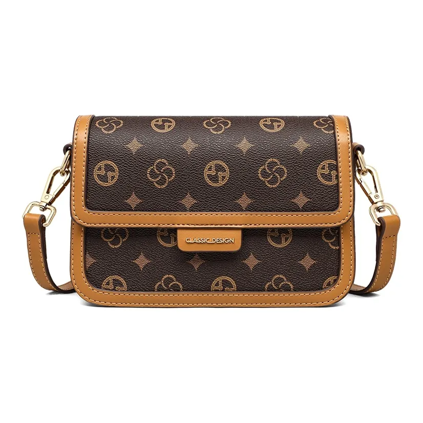 Crtnzo Kroez Сумка через плечо из синтетической кожи стандартная женская кофейного цвета