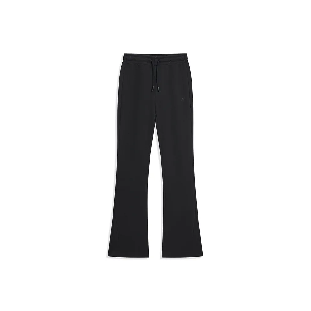 XTEP Вязаные спортивные брюки женские глубокий черный