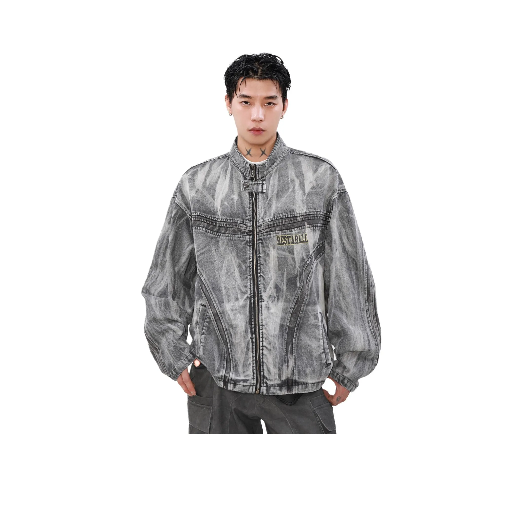 Pirkadat Серый Унисекс Джинсовые Куртки