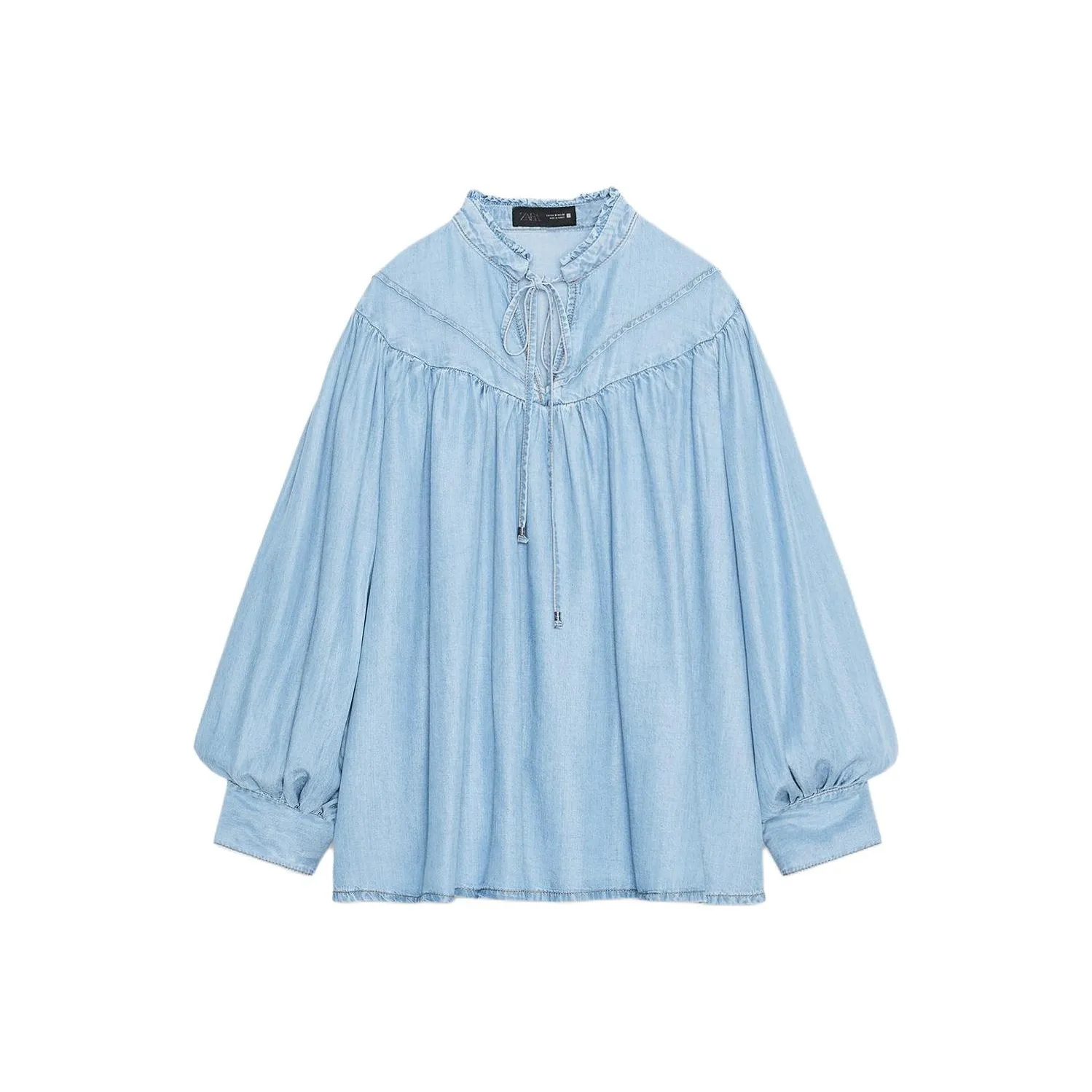 ZARA Средне-голубые Женские Рубашки