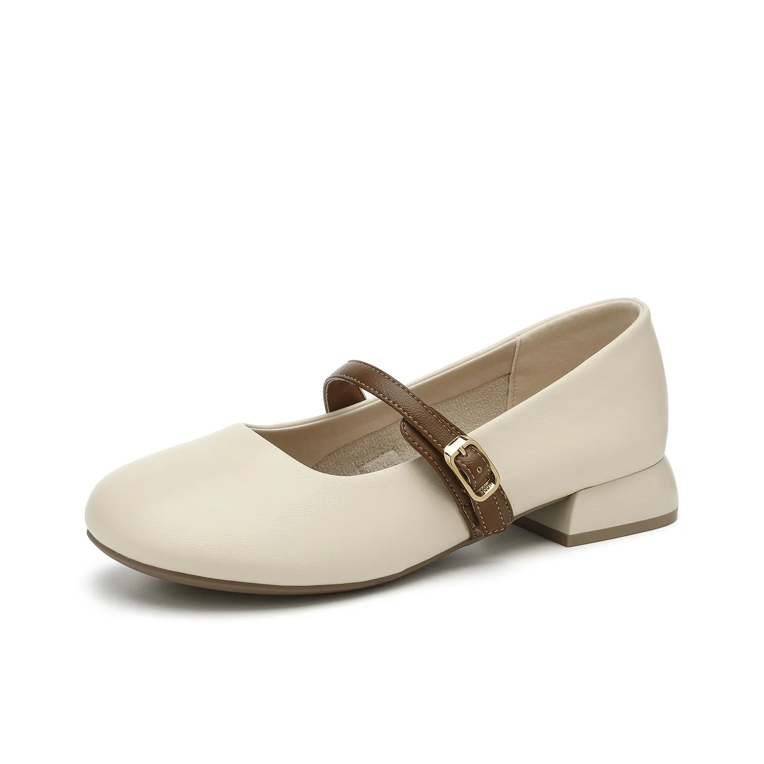 B+AB Низкий вырез Преппи Mary Jane Грубый каблук Elegant Elegance Японский стиль Плоская подошва Женские