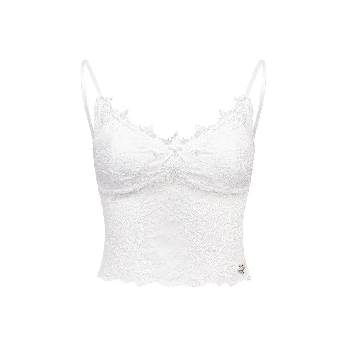 Ariseism Белый Кружевной Топ на бретелях Женские Летний Горячий Девчачий Облегающий крой Топ Женские