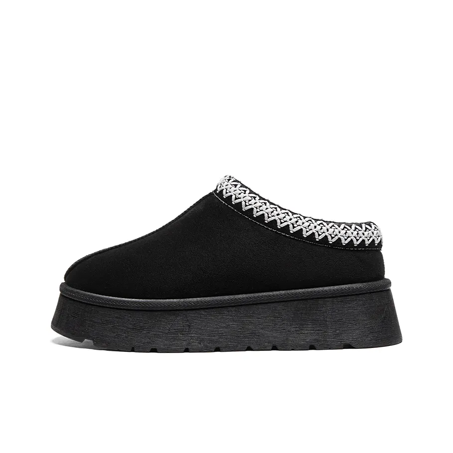 RENBEN Термический Износостойкий Увеличивающий Высоту Низ Резистентный Короткие Снежные Ботинки Женские Черные