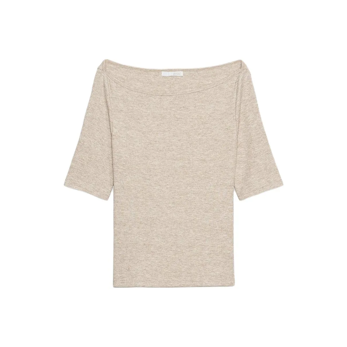 ZARA Песочный Зебра с принтом Женские T-рубашки