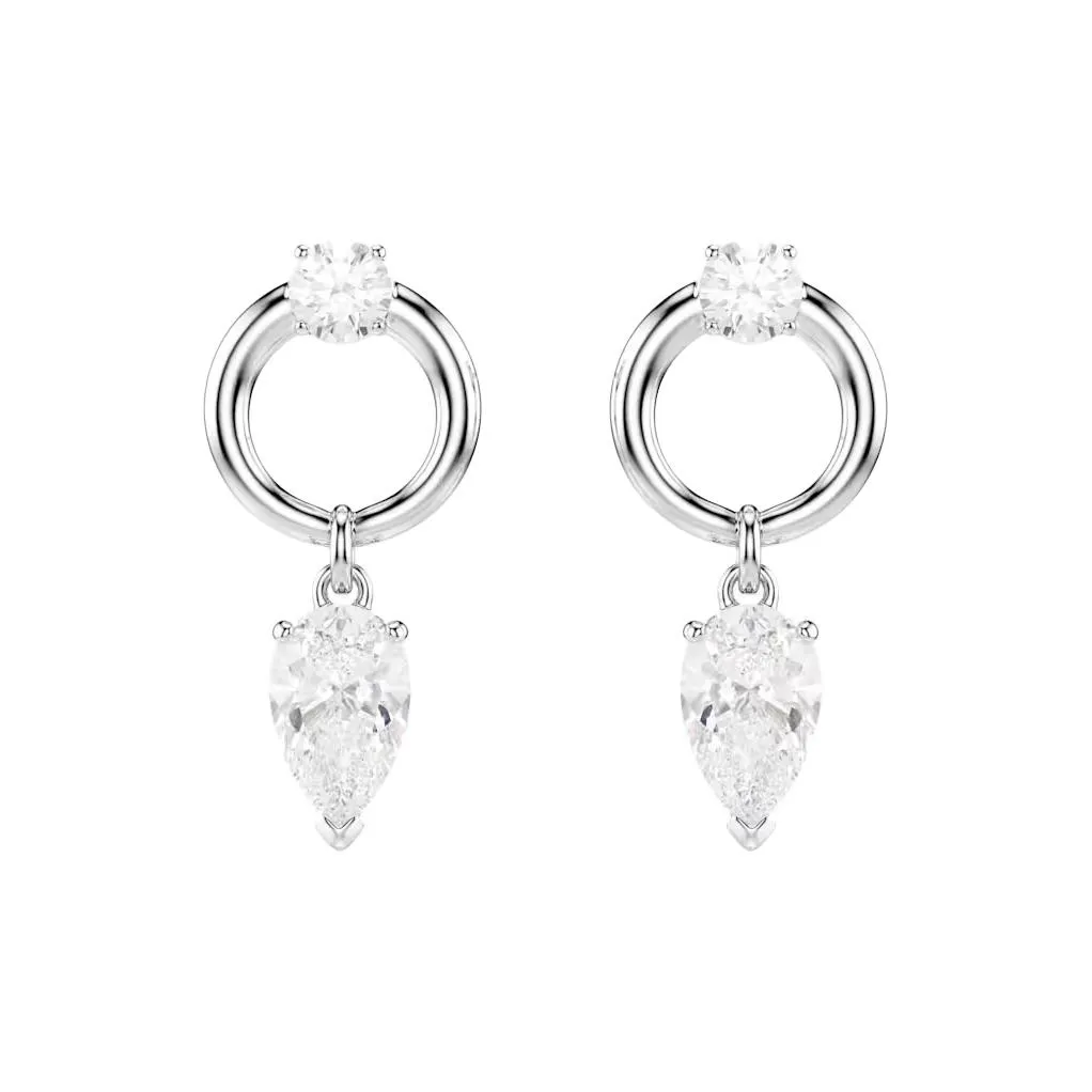 Swarovski CUBIC Циркон Серьги Унисекс Белый