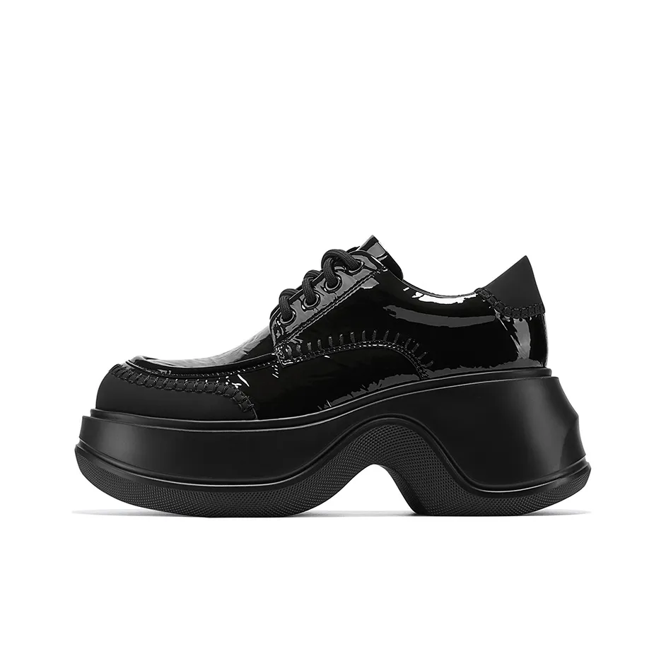 GG CC Модный Классический Платформа Круглый носок Лоферы 8 см Женские