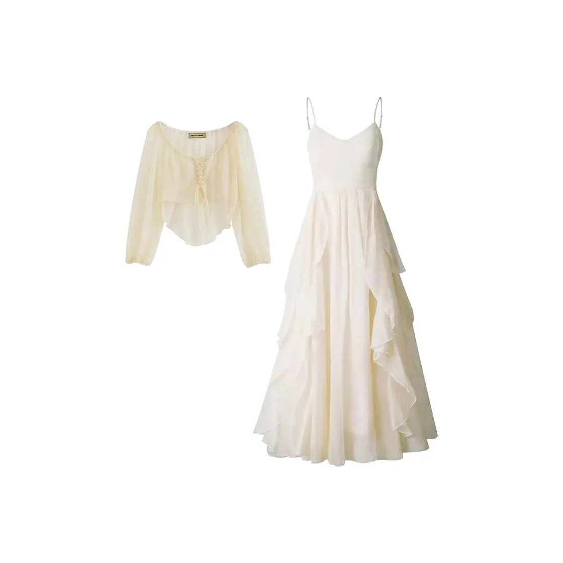 Yvetteclassic Комплект с юбкой сумка для покупок женский шампанское