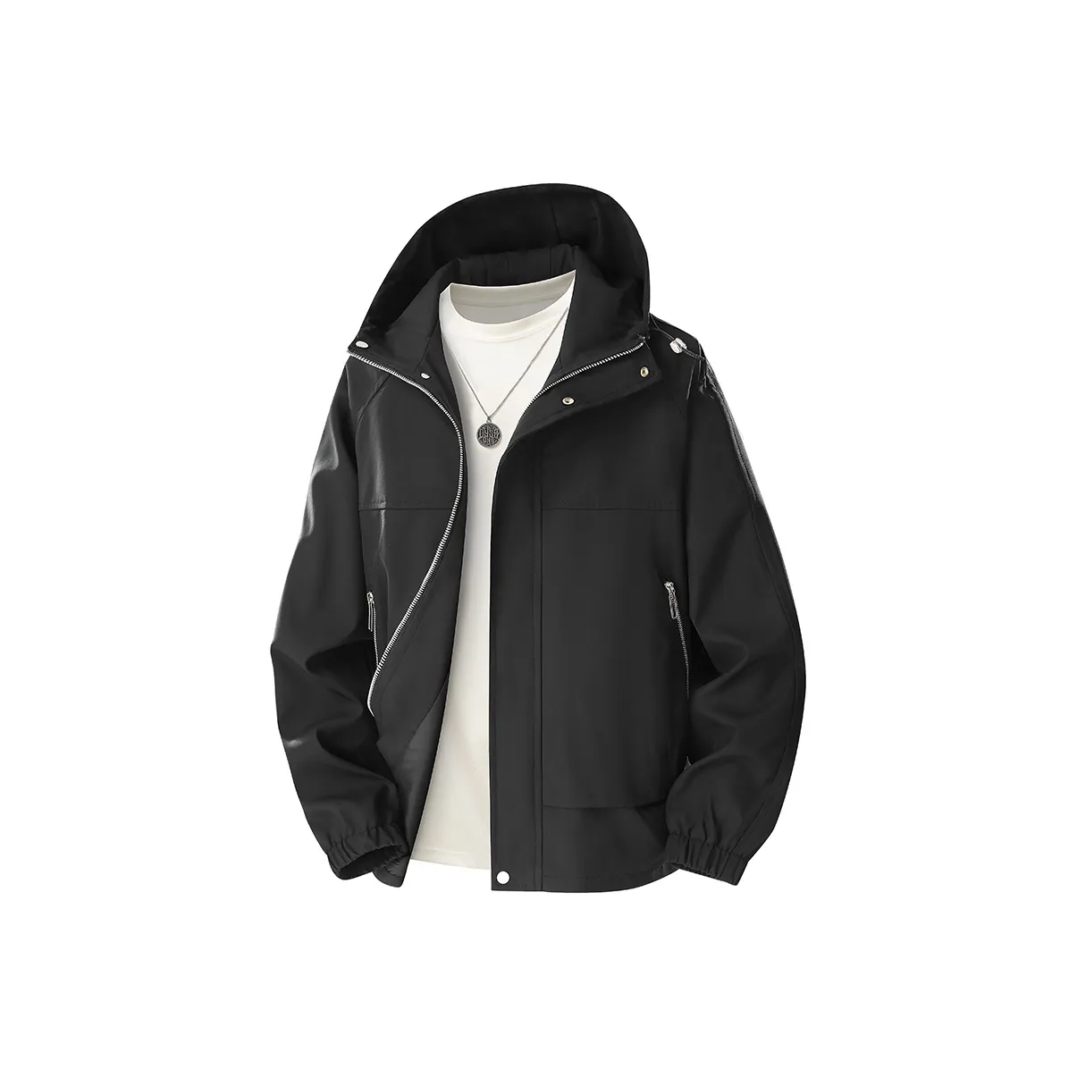 PGNC Outdoor Sports Solid Color Minimalist Style Fashion Brand Casual Streetwear Jacket Men's