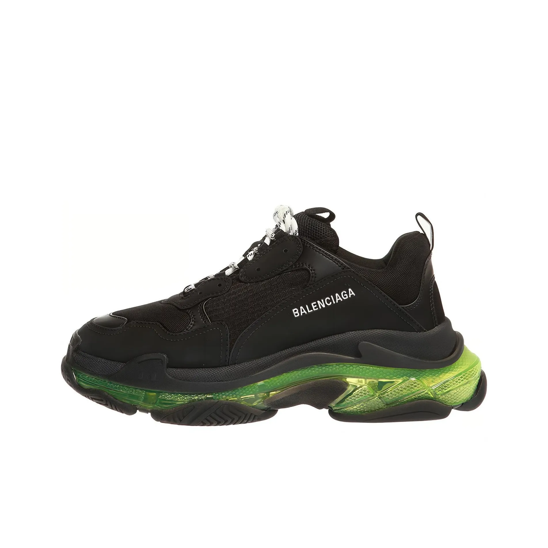 Balenciaga Triple S Chunky Sneakers Men Low Top Black Green