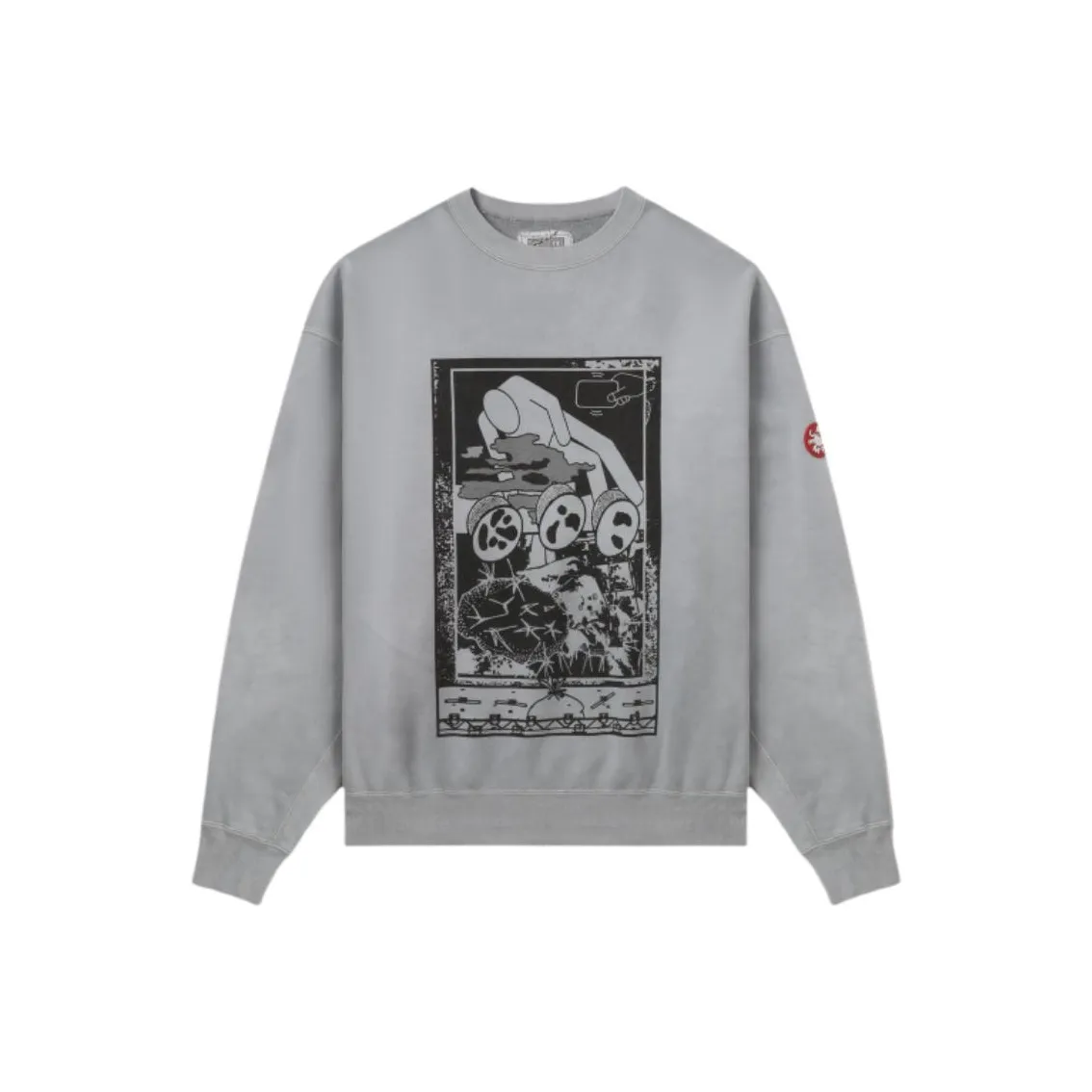 Cav Empt Overdye Mindfulness Блок Круглый Воротник Свитшот Мужской