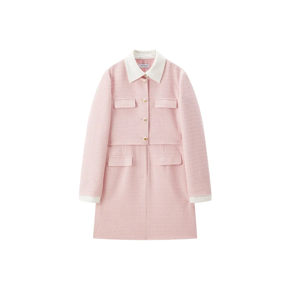 PEACEBIRD Длинное платье с длинными рукавами женское