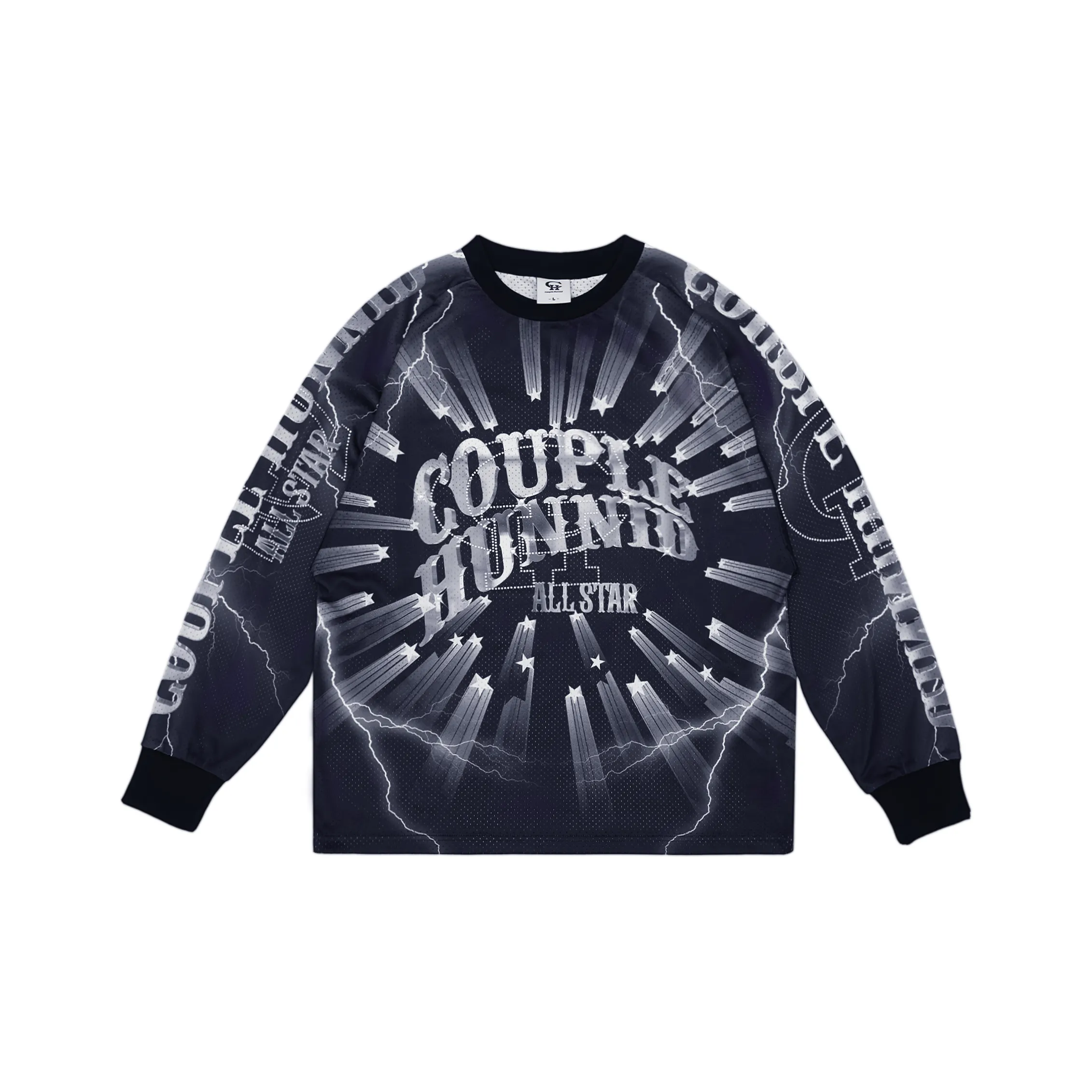 Couple Hunnid CH Металл Lightning Ice Хоккей Джерси Длинный Sleeved T Рубашка Unisex