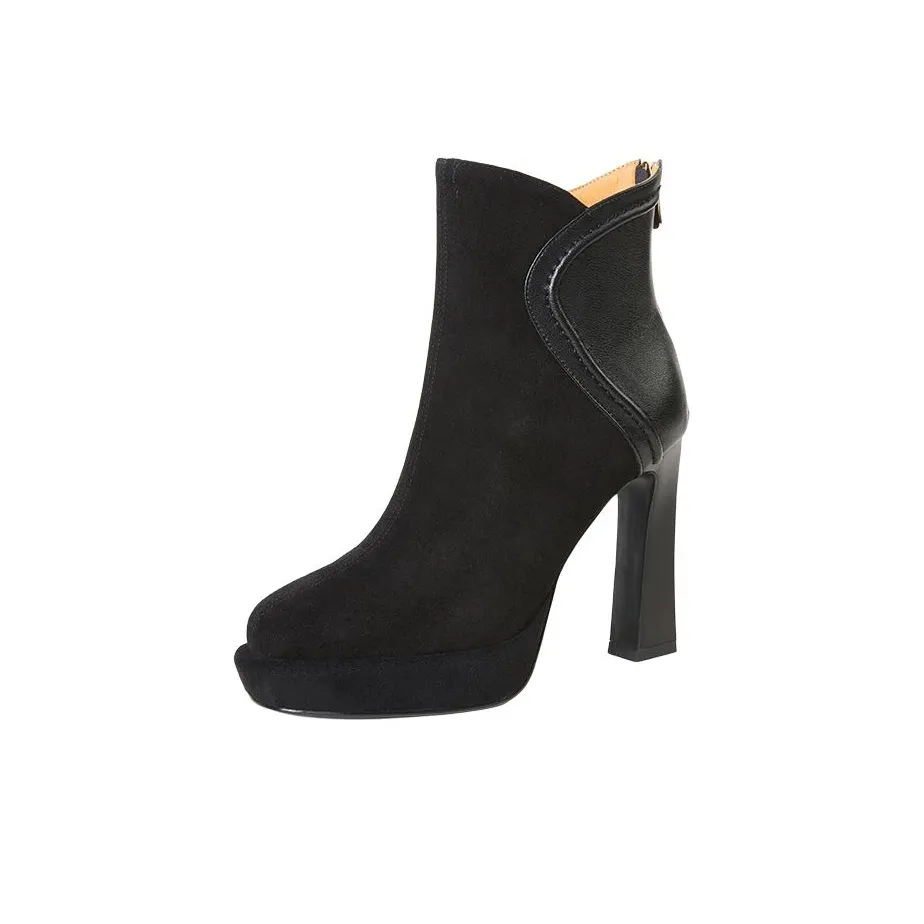 Puppytown Платформа Грубый каблук Ботильоны Женские