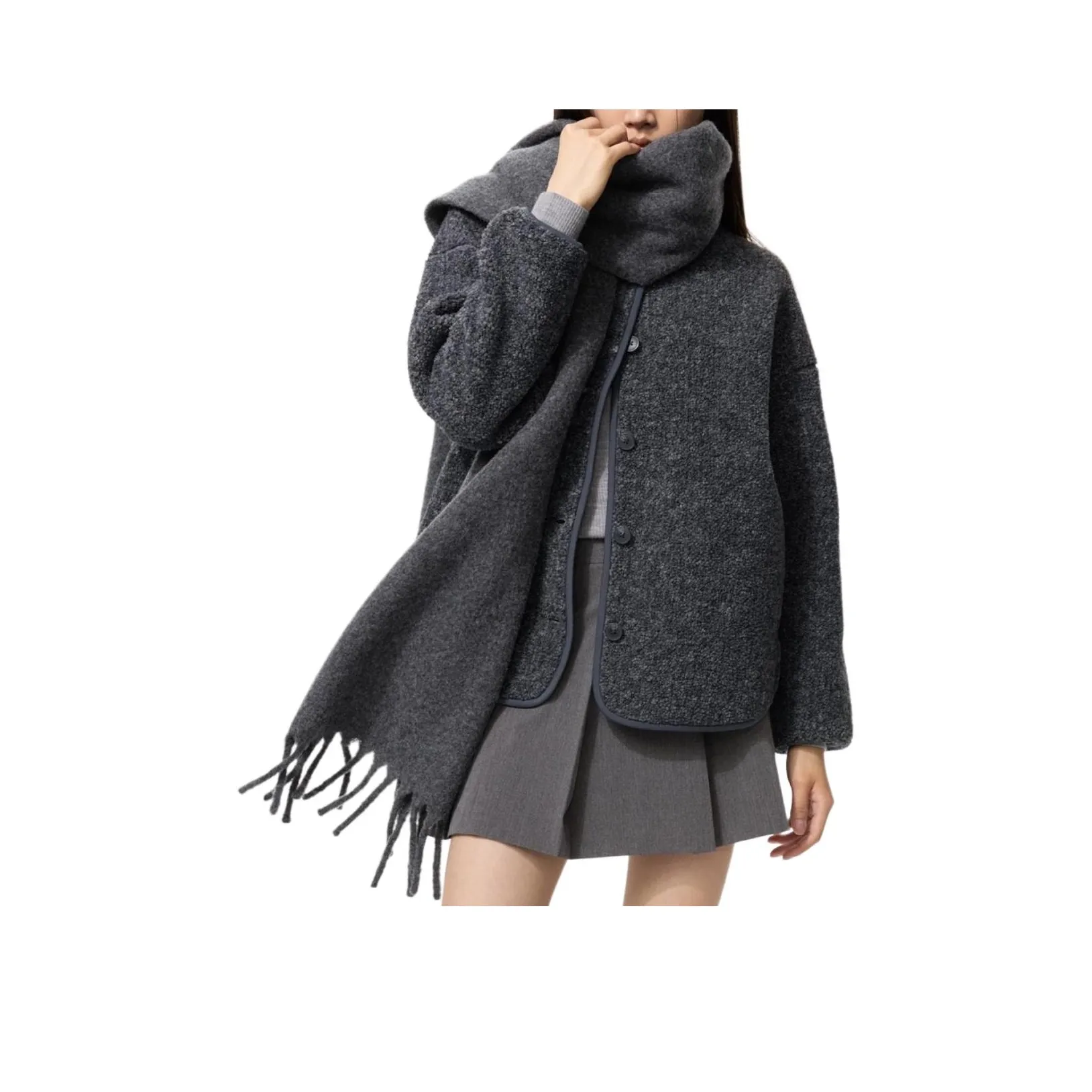 UNIQLO Бархат Feel Пальто Женское