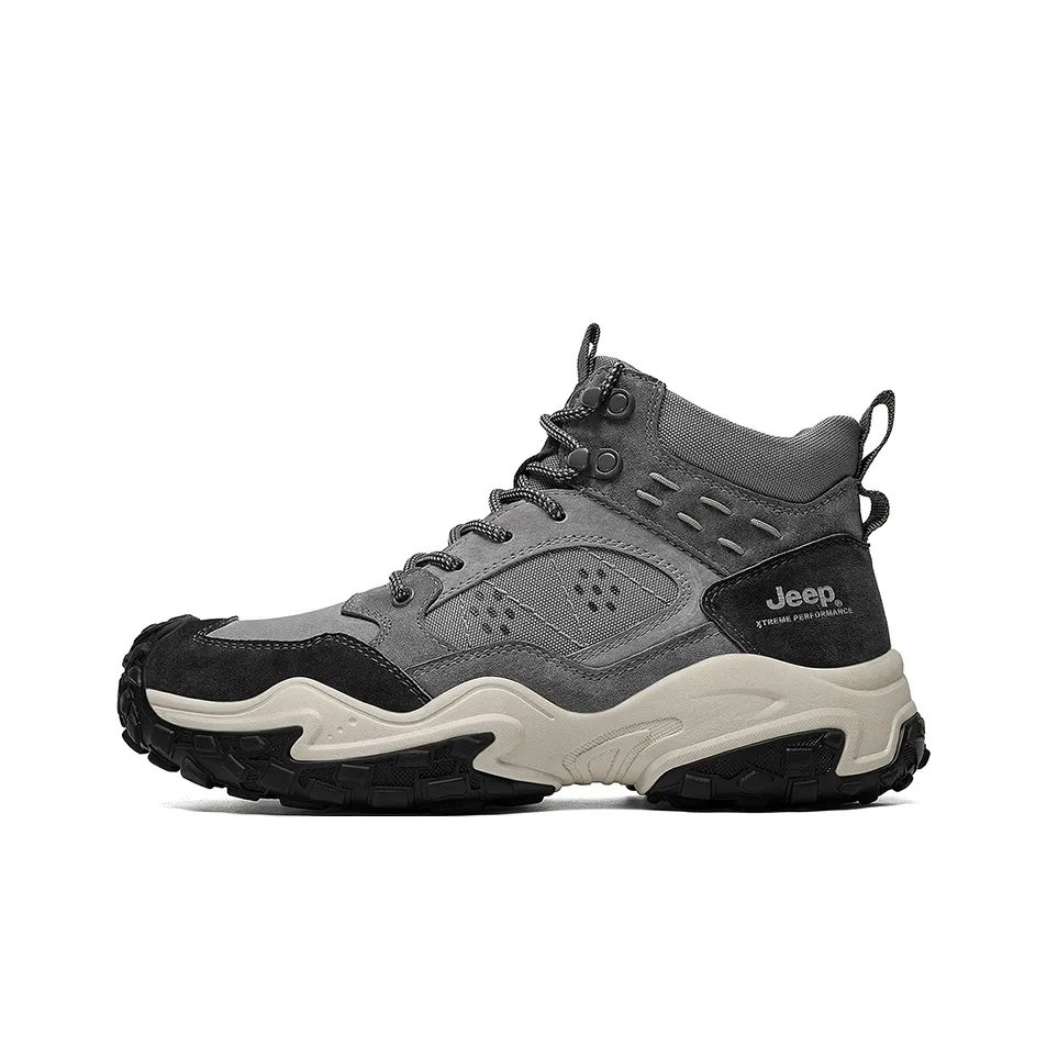 JEEP Устойчивый к истиранию MID Топ Альпинизм Походная обувь Мужская