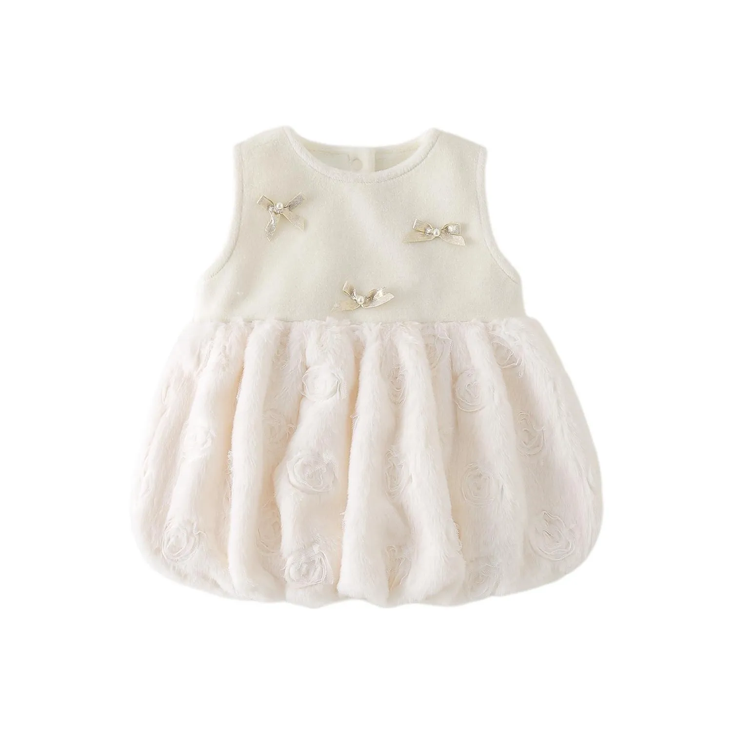 XiaoJinBu Белые Платья для Малышей