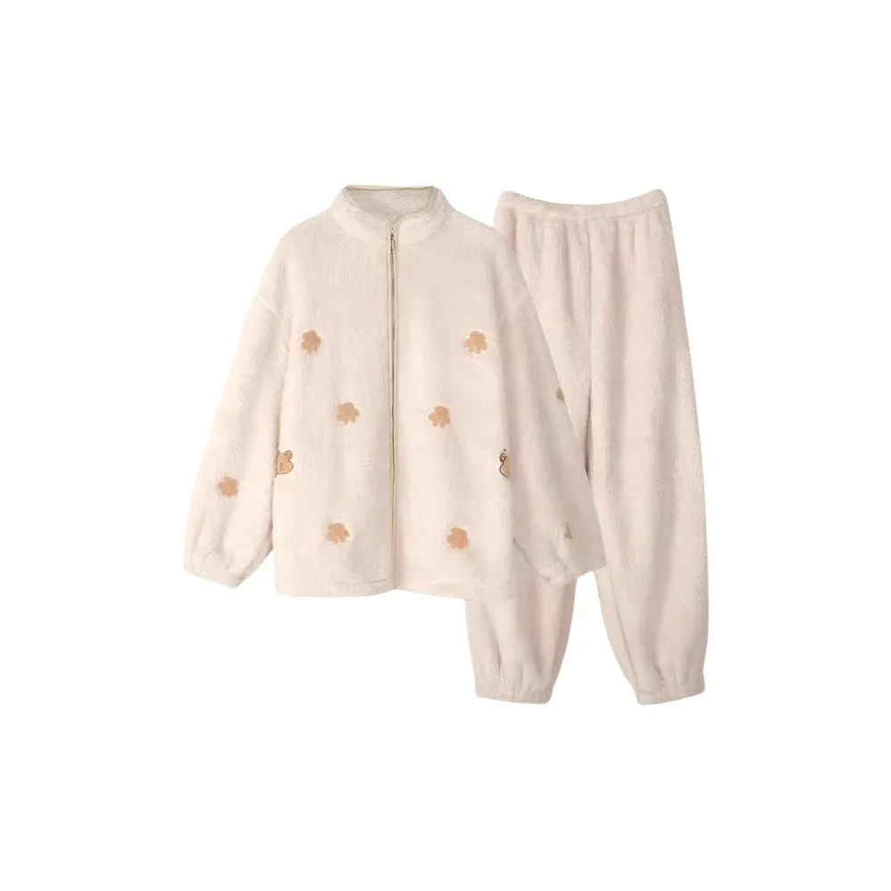 MIMOSA CHUR Коралловый флис Зимний Домашняя одежда и пижамы Комплекты Женские