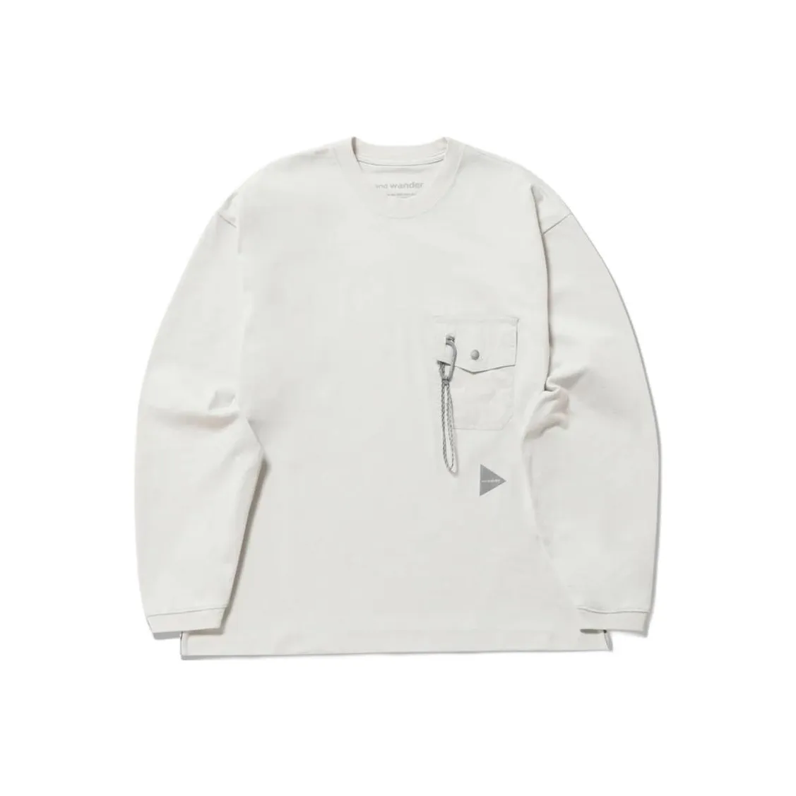 And Wander FW25 Heavy Cotton Pocket LS T-Shirt Unisex Анд Вандер FW25 Heavy Хлопок Карман LS Рубашка Унисекс