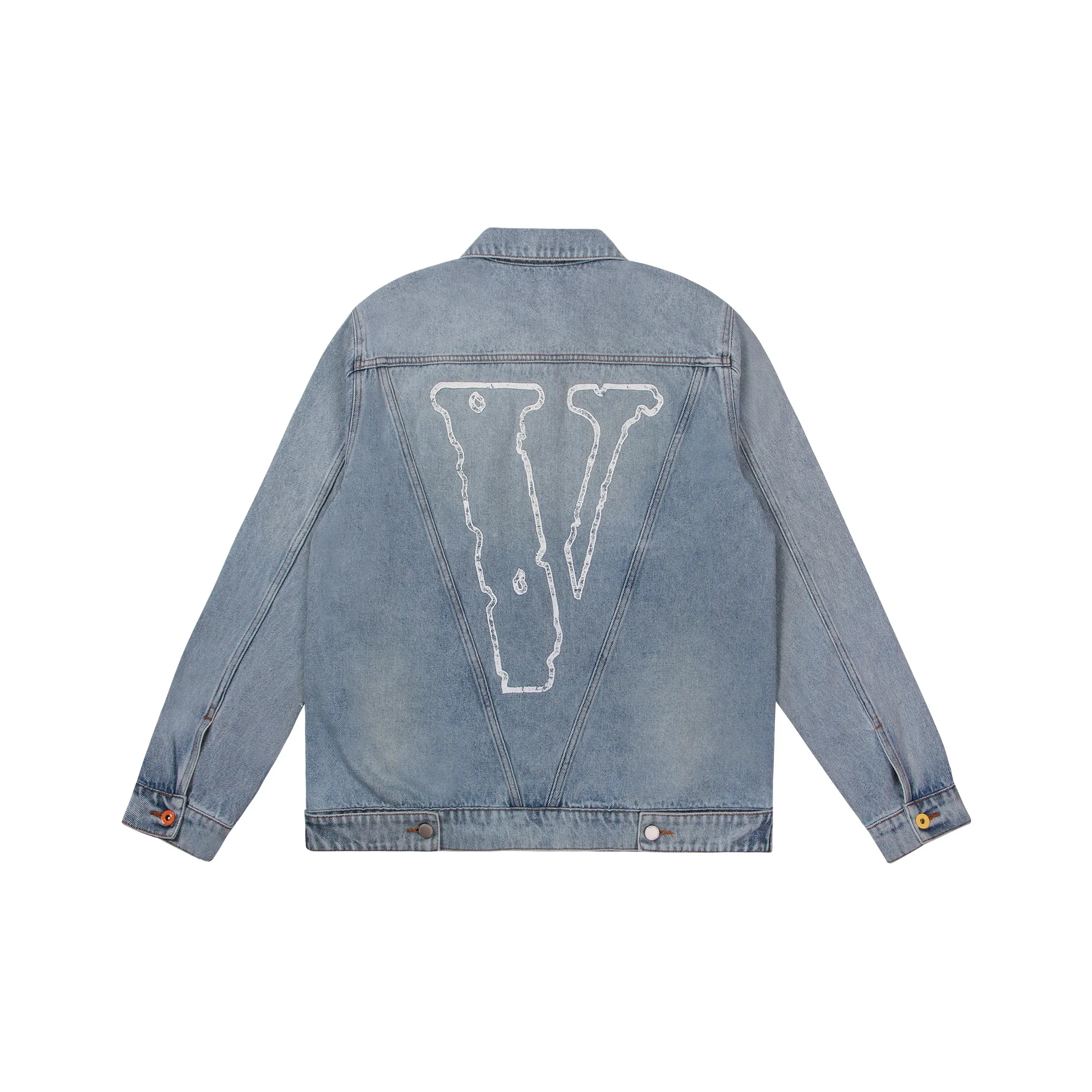 VLONE Синие Белые Унисекс Джинсовые Куртки