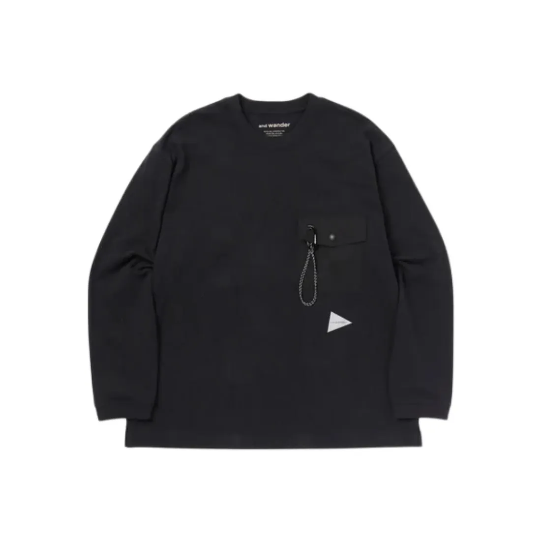 And Wander FW25 Heavy Cotton Pocket LS T-Shirt Unisex Анд Вандер FW25 Heavy Хлопок Карман LS Рубашка Унисекс