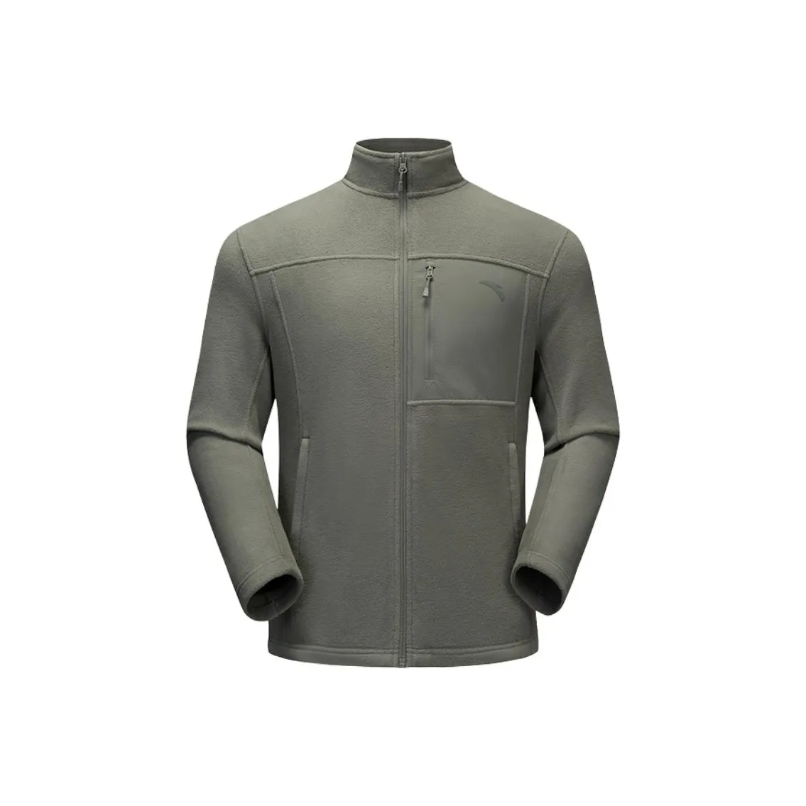 CHAOJIANTA Polartec Флис Термический Воротник-стойка Трикотажная ткань Топ Унисекс Ветер Enchanting Зеленый