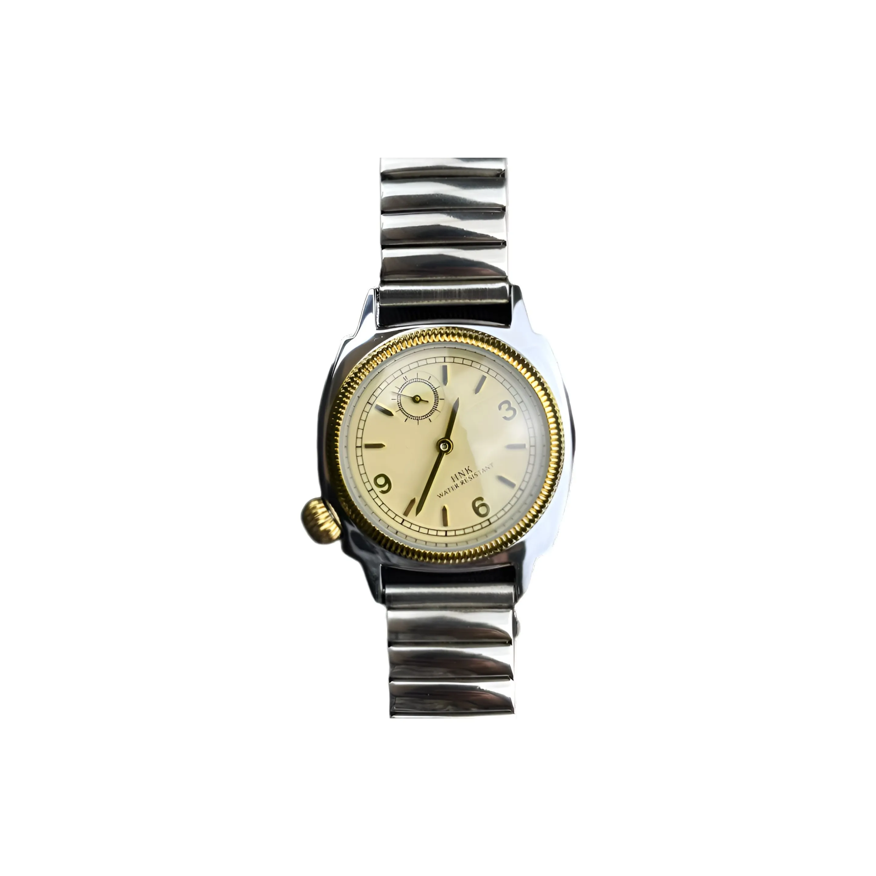 HNK Кварцевый механизм ремешок из нержавеющей стали часы унисекс разноцветный циферблат