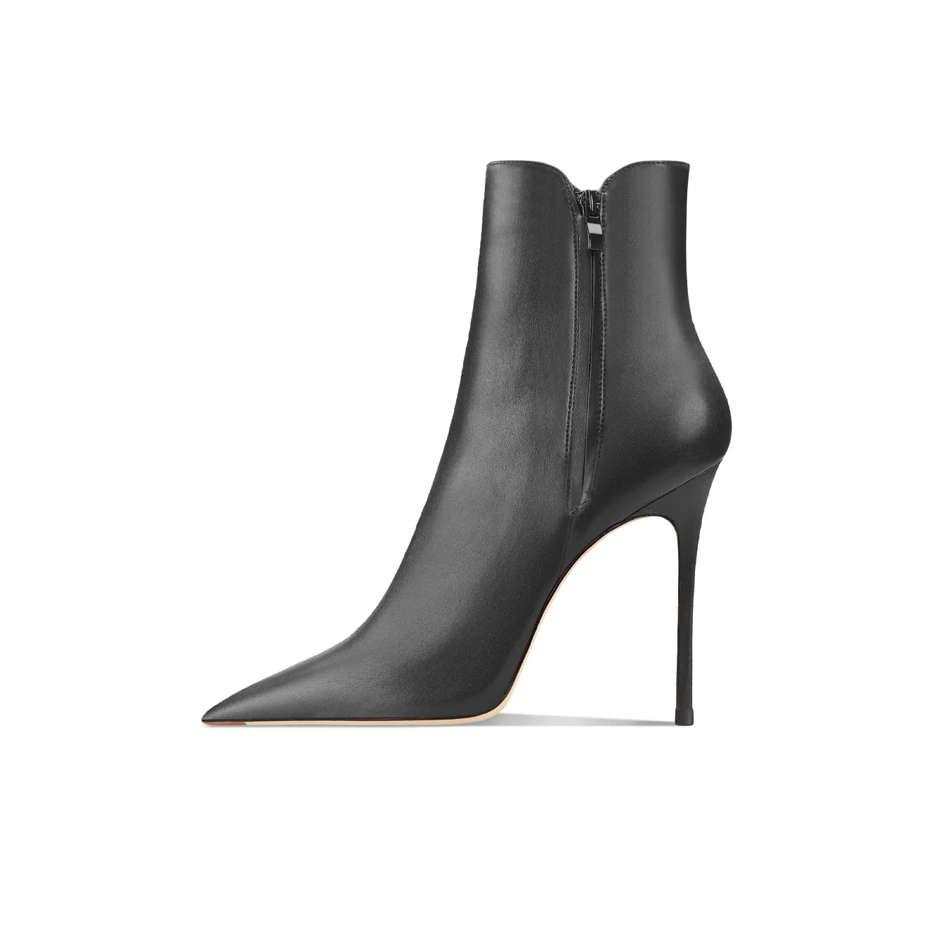 Siwei Осенние и зимние узкие каблуки супер высокие каблуки женские универсальные с заостренным носом телесного цвета ботинки