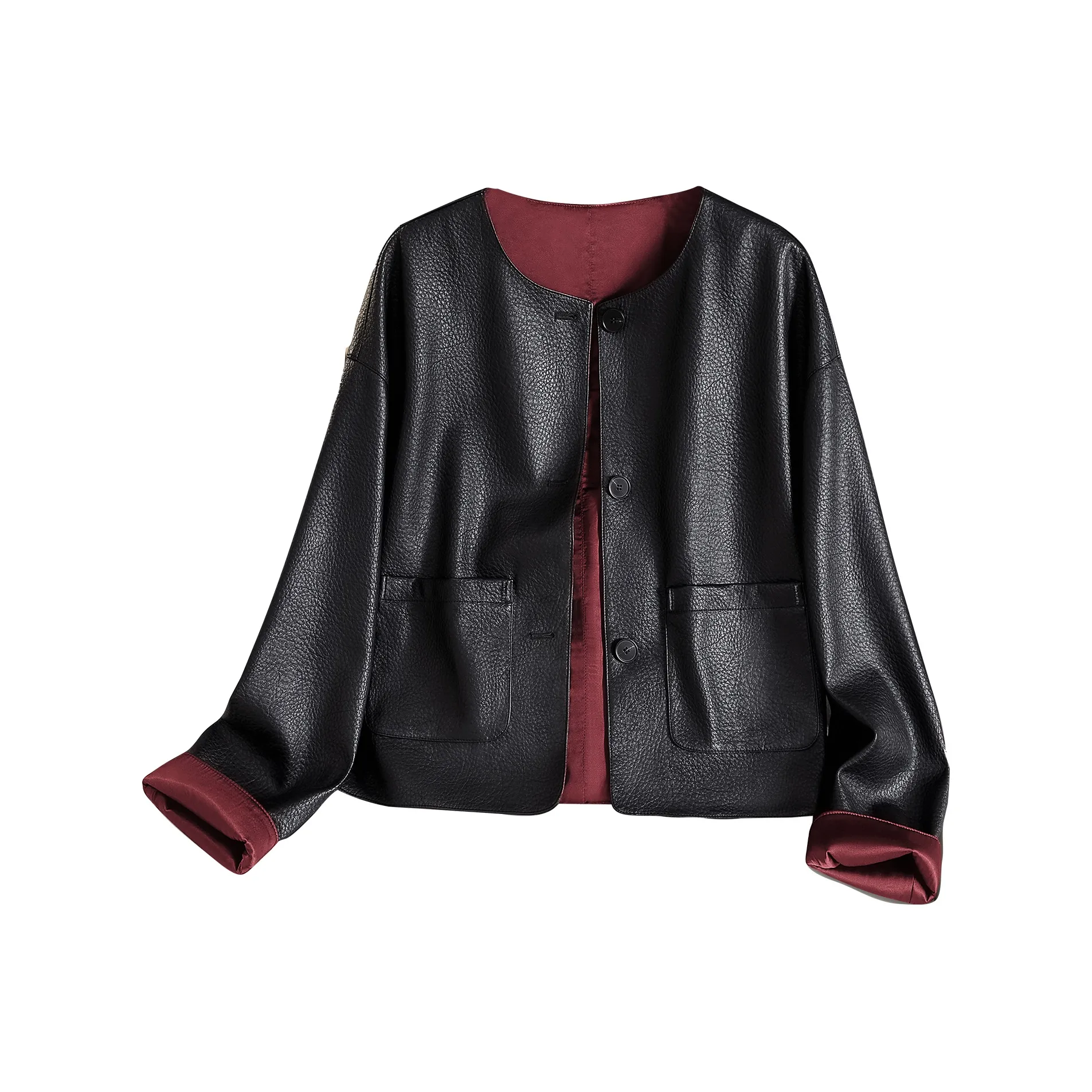 TOUCH Черный Женские Кожаные куртки