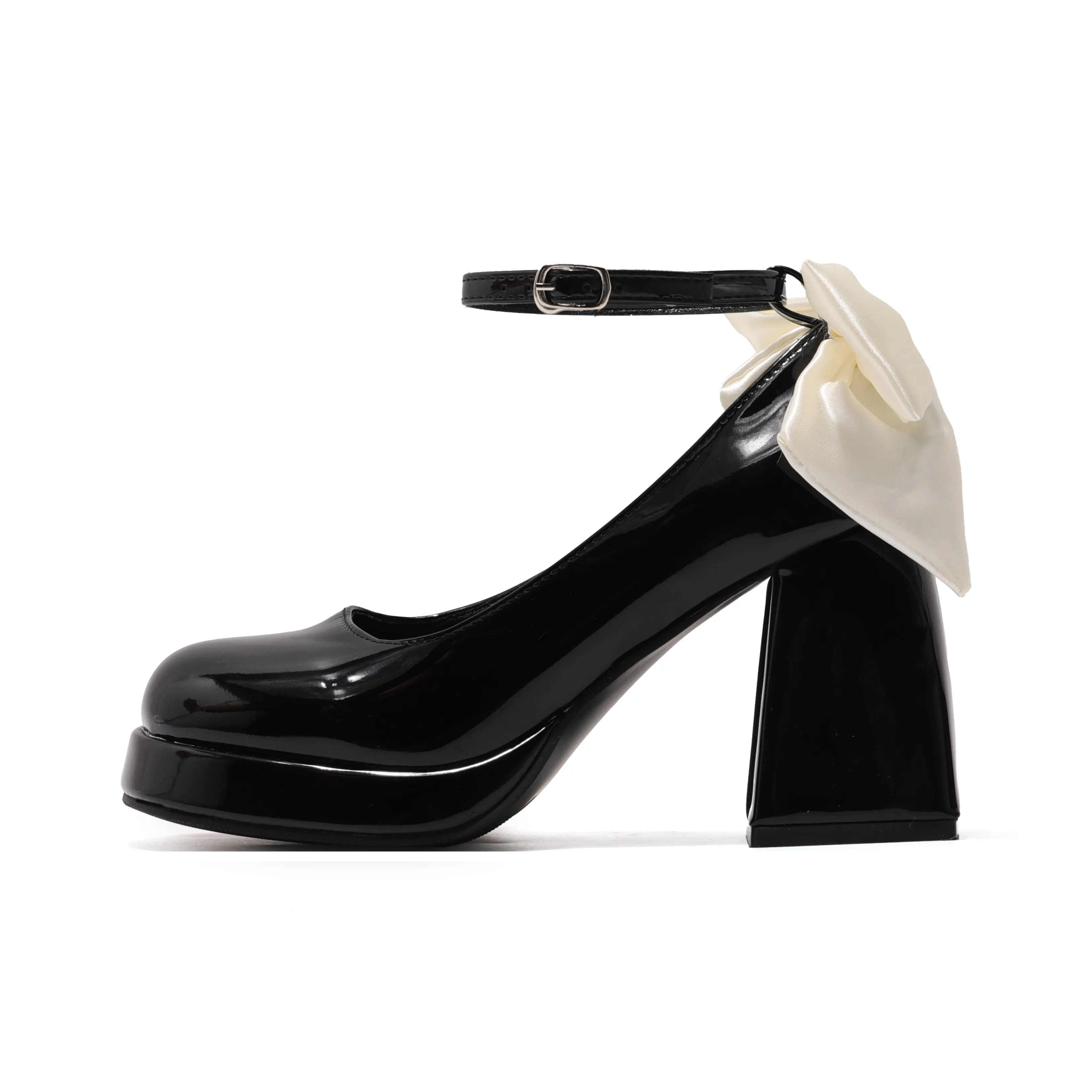 Take the Qin Грубый каблук Туфли Мэри Джейн 8,5 см Женские Подарочный набор в коробке