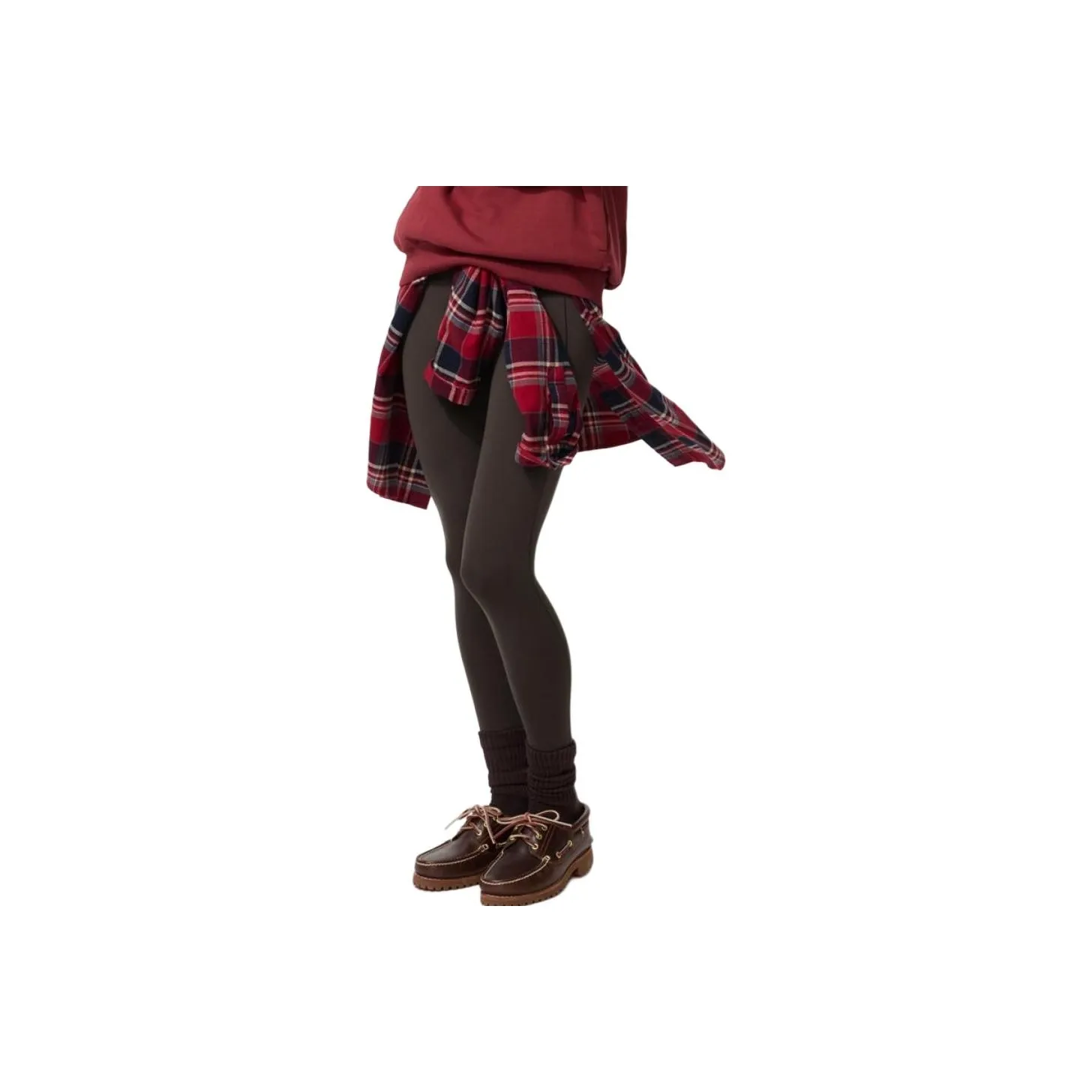 UNIQLO Коричневый Черный Женские Леггинсы