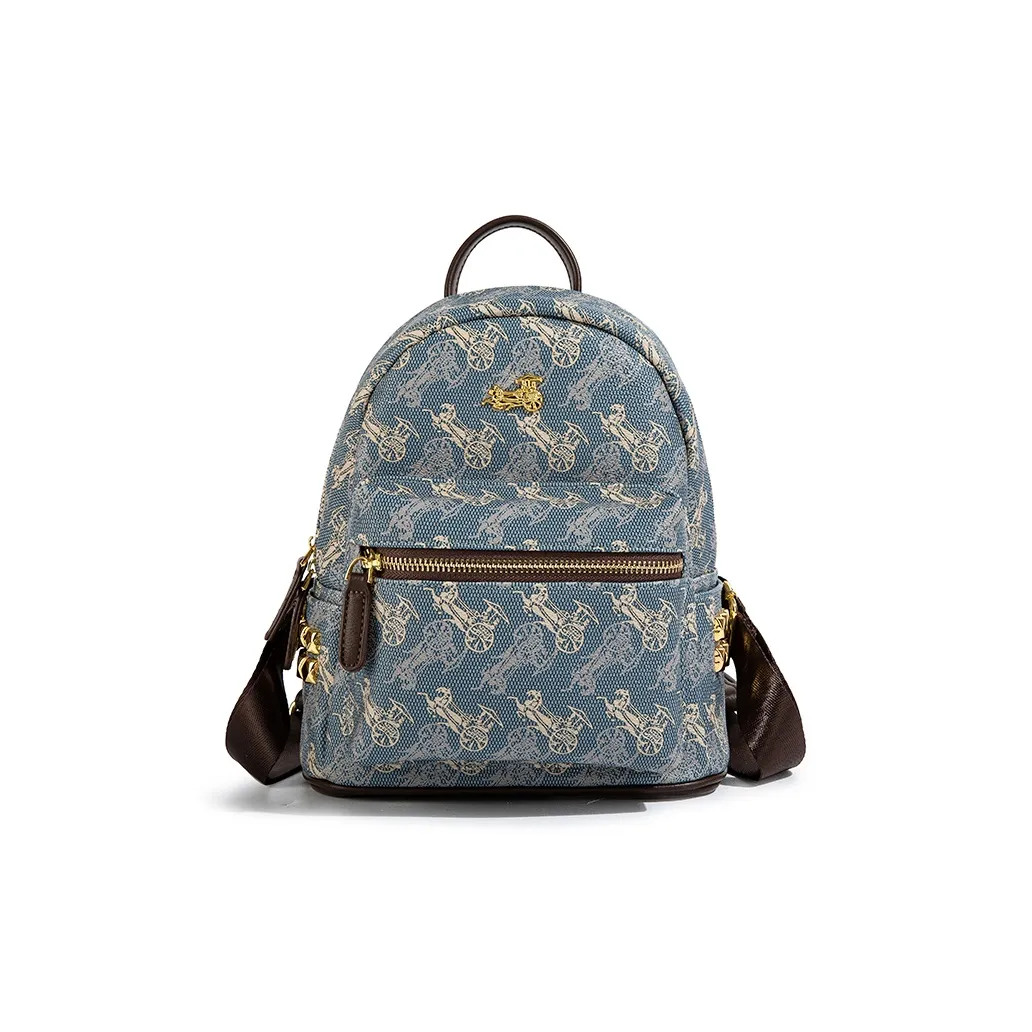 CentarlKatty Полиуретан Синтетическая кожа Рюкзак Обычный Унисекс Carriage Синий Кофе