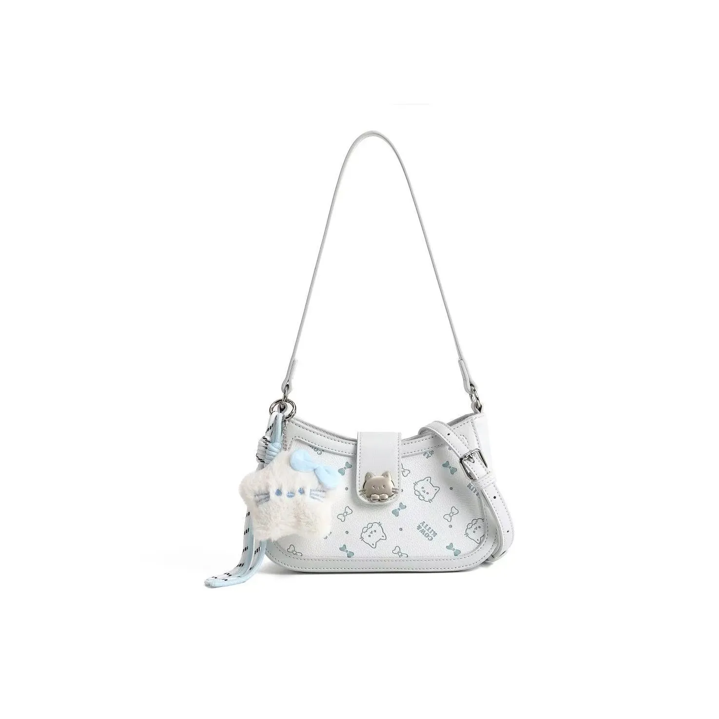 DIFFERENT FACES ПУ (полиуретан) Сумка Сумка через плечо Стандартная Женская Церулеан