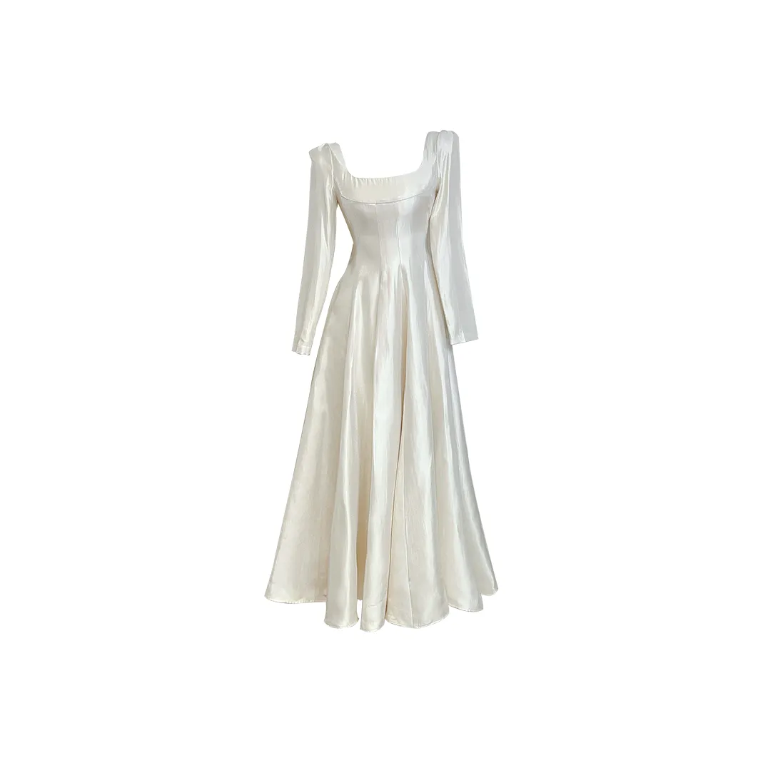 GJFD Длинное платье с длинными рукавами женское