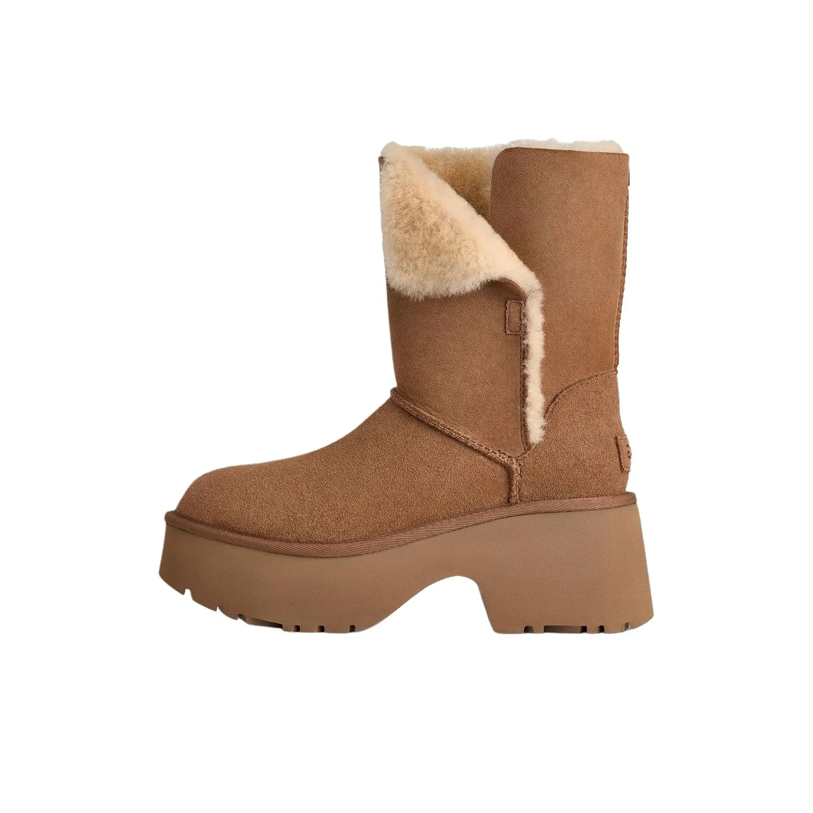 UGG Classic Novelty Esmee Теплые Снеботуфли Женские Каштановый