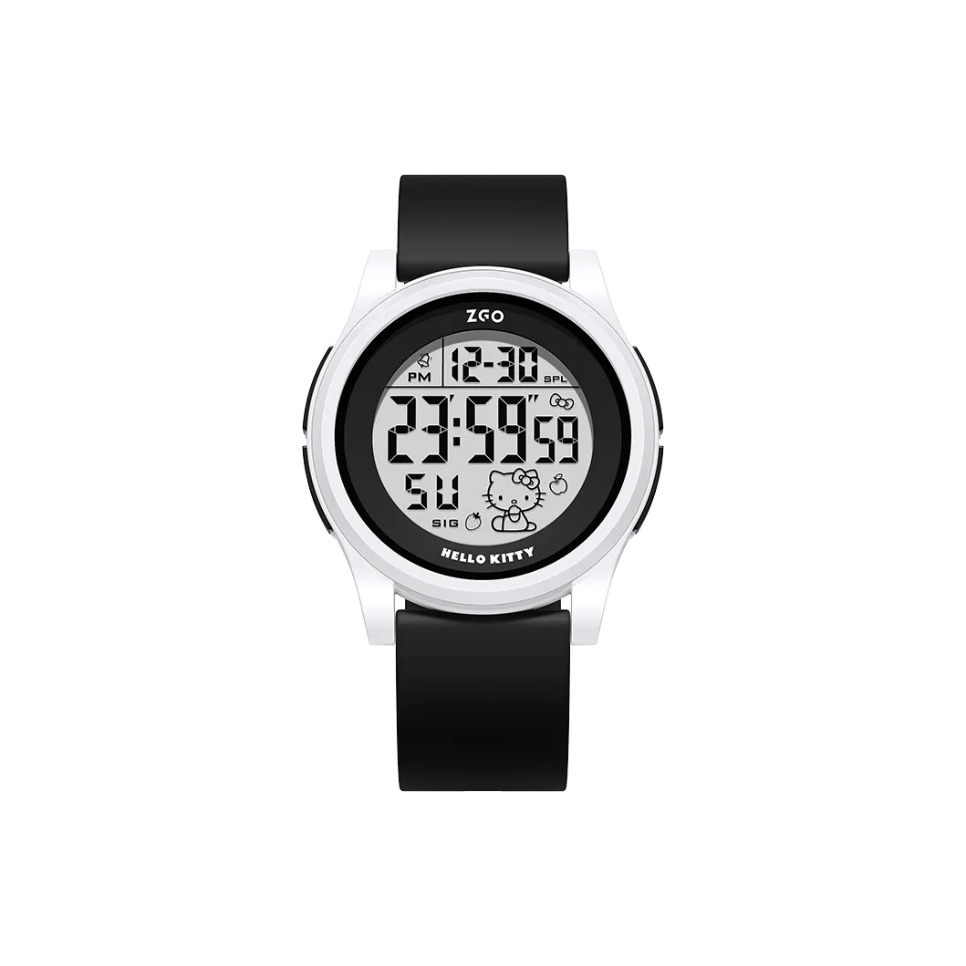 Zgo Sanrio Co Брендированный Электронный Механизм TPU Ремешок Часы Унисекс Серый Циферблат