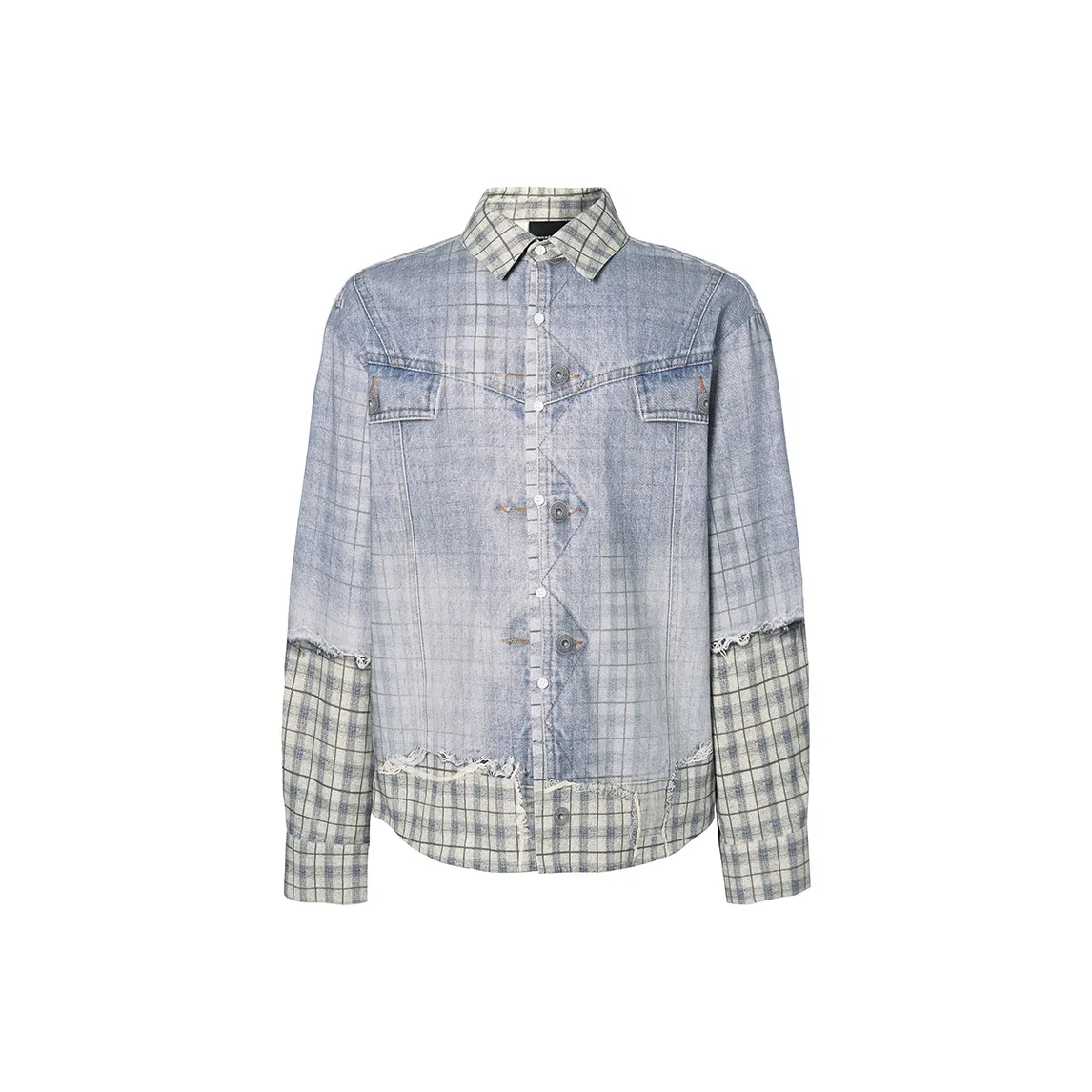 ROCAWEAR Джинсовый синий Унисекс Рубашки