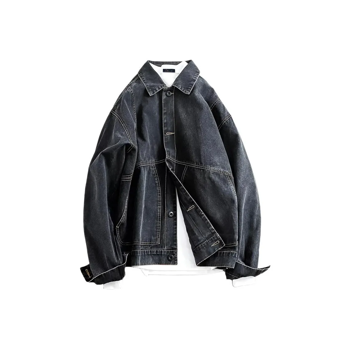 SLLAVIF Черные Мужские Джинсовые Куртки