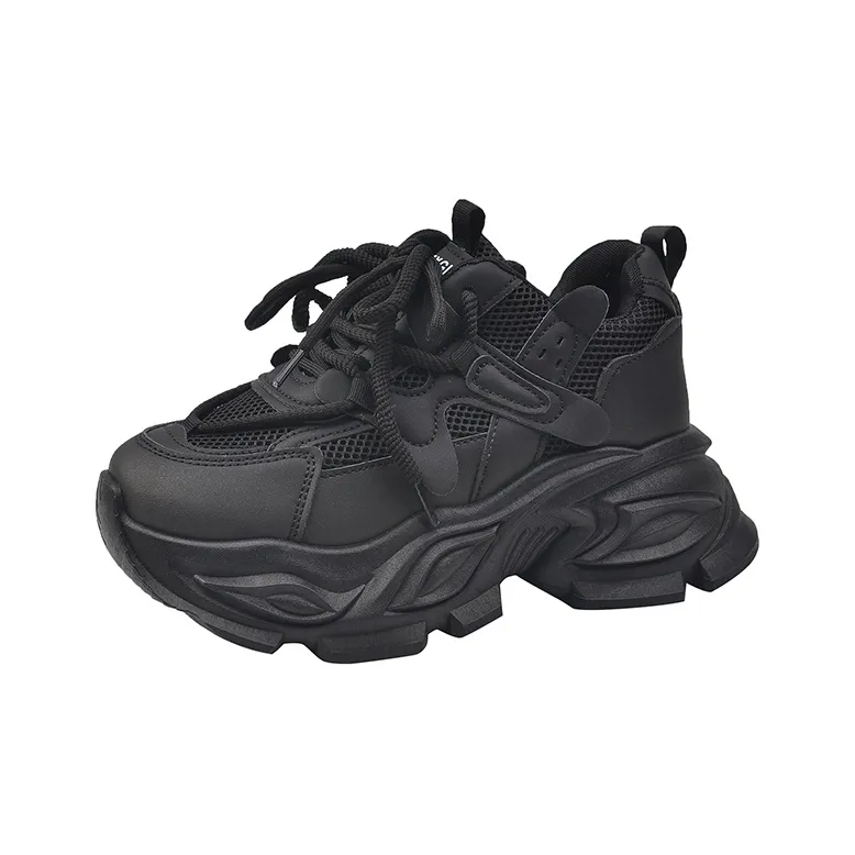 TELENT Низкий Топ Каблук-Платформа Платформа Массивные Кроссовки Женские