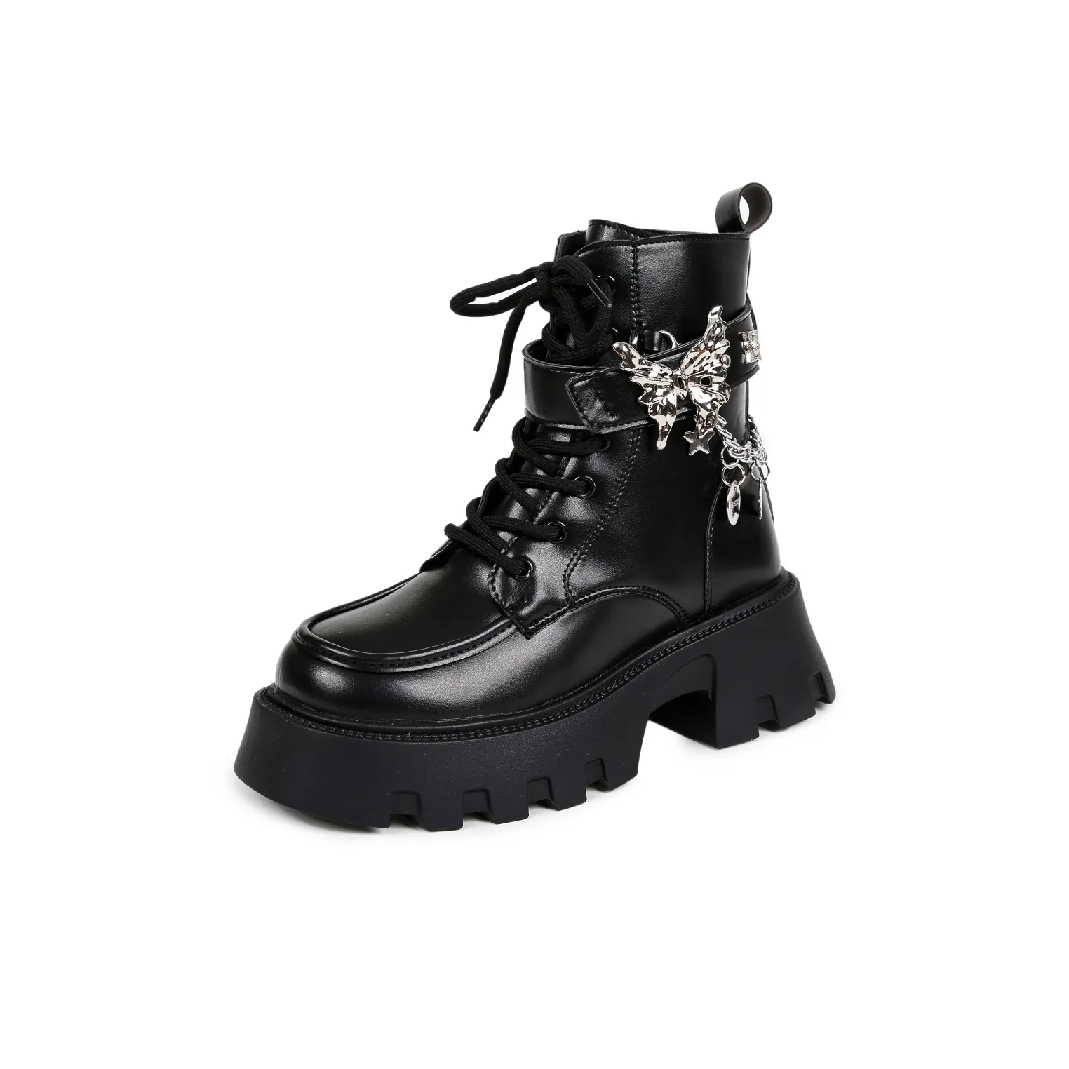 Puppytown Короткий Butterfly Chain Premium Martin Boots Women's