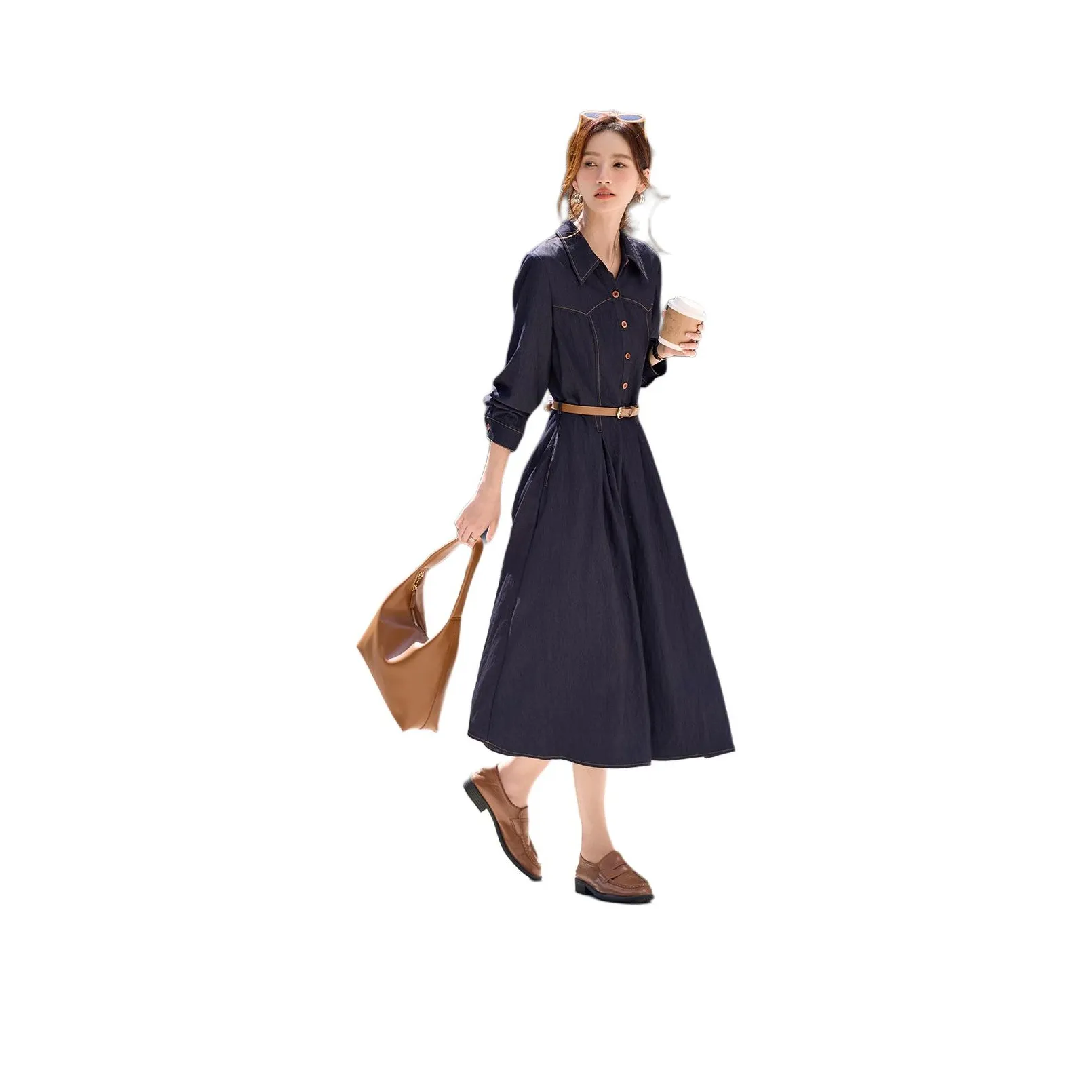 Still Quiet Длинное платье с длинными рукавами женское