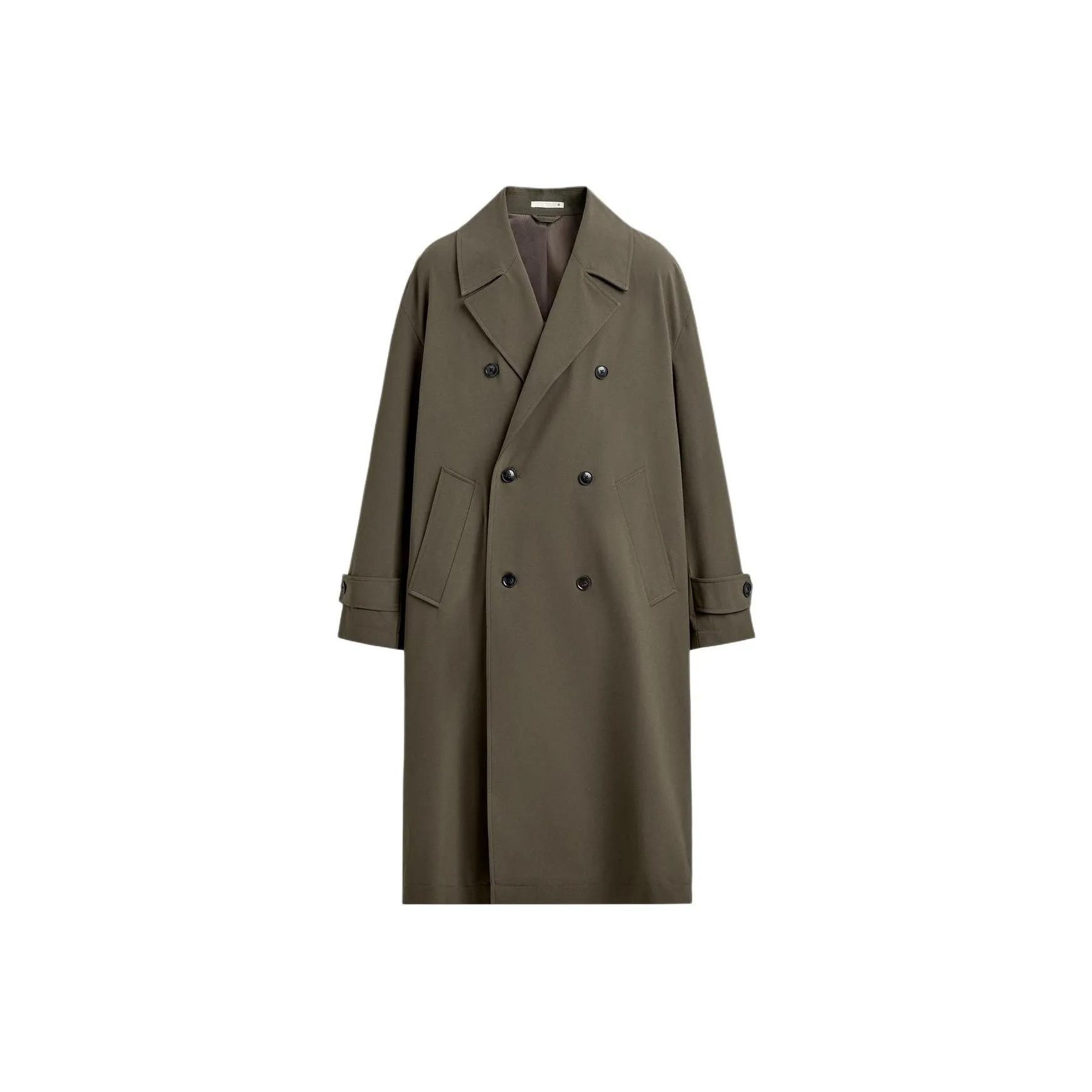 ZARA Темно-серый коричневый мужской тренч